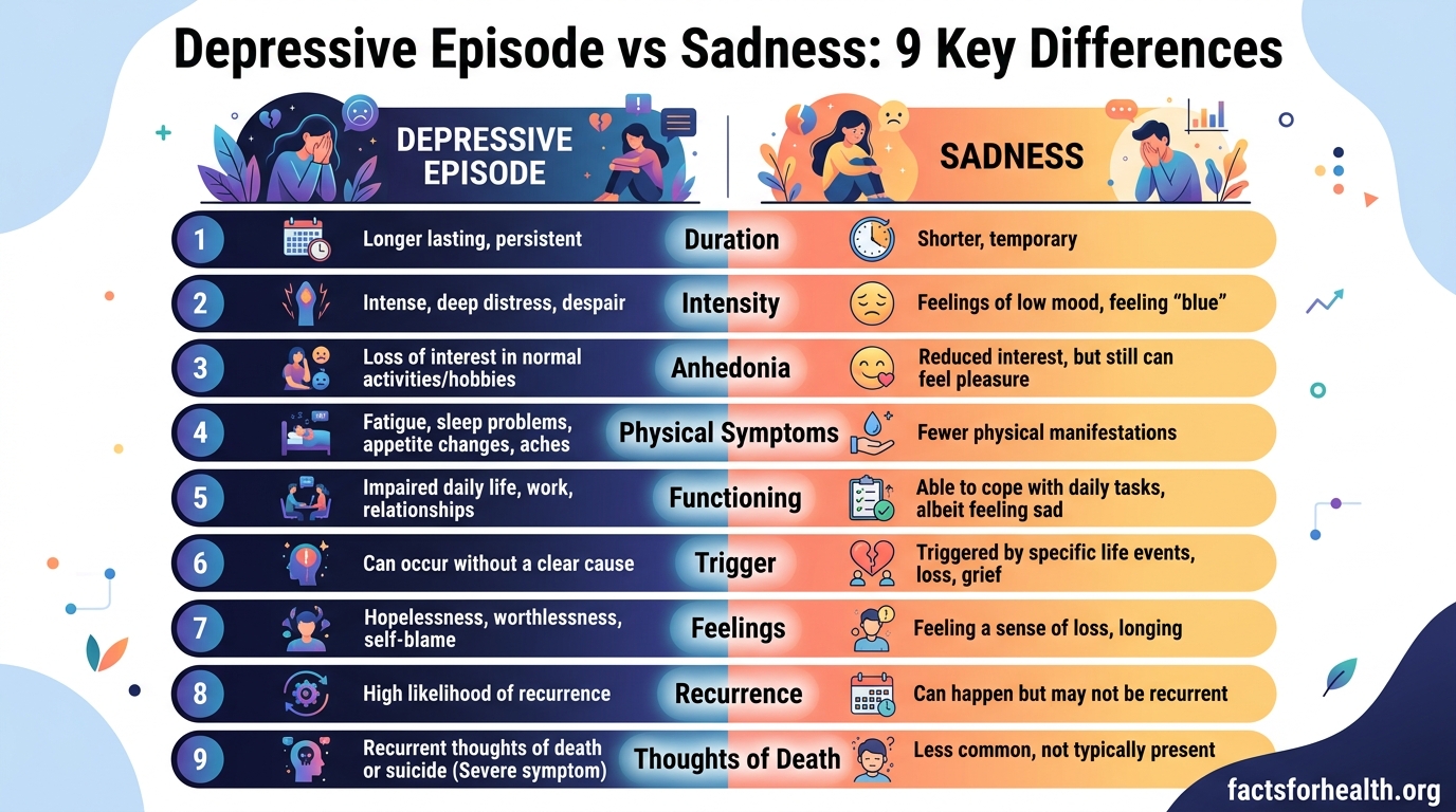 Depressive Episode vs Sadness 9 Key Differences