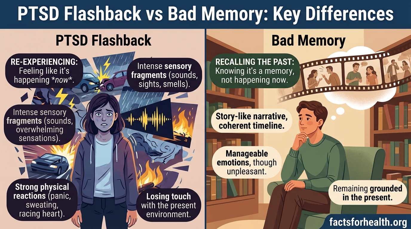 PTSD Flashback vs Bad Memory Key Differences