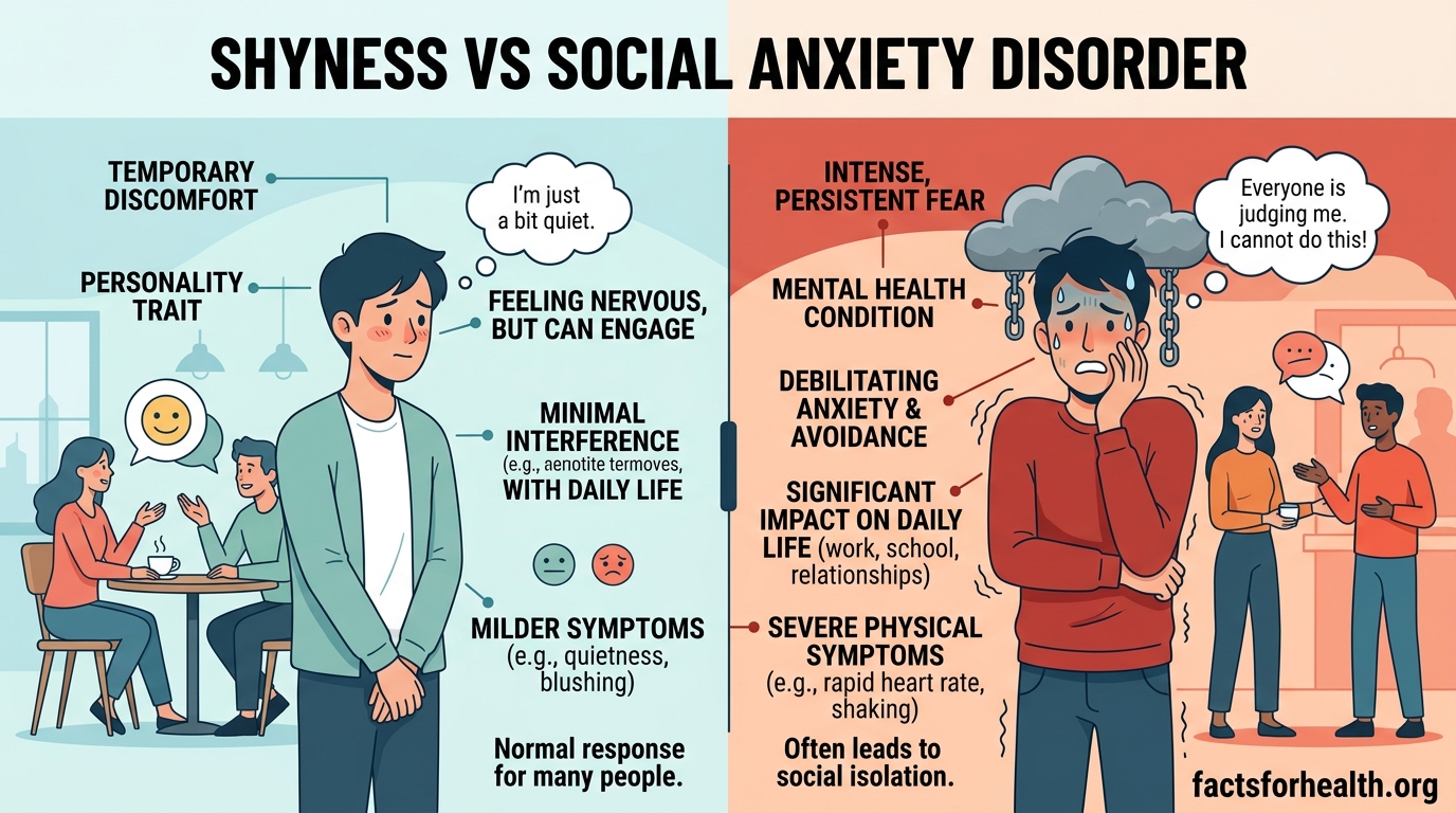 Shyness vs Social Anxiety Disorder