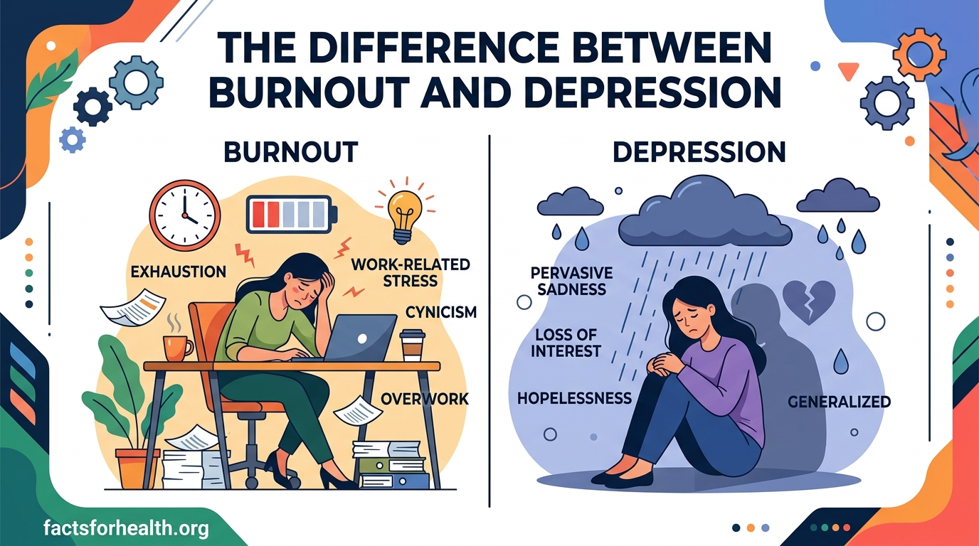 The Difference Between Burnout and Depression