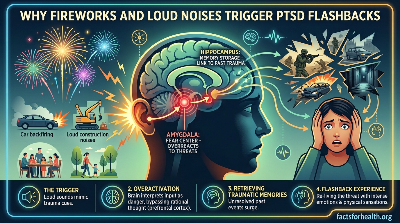 Why Fireworks and Loud Noises Trigger PTSD Flashbacks