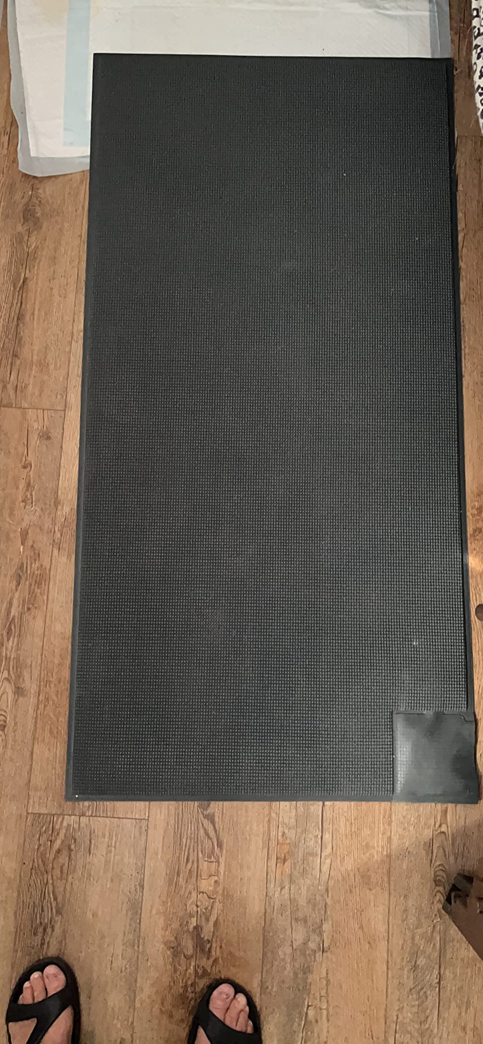 Smart Caregiver Wireless Floor Mat Alarm & Monitor, Bed Exit Monitoring | Alerts when they step on mat, grey floor mat, 24in x 48in, fall and wandering prevention, for elderly and dementia care customer photo 1