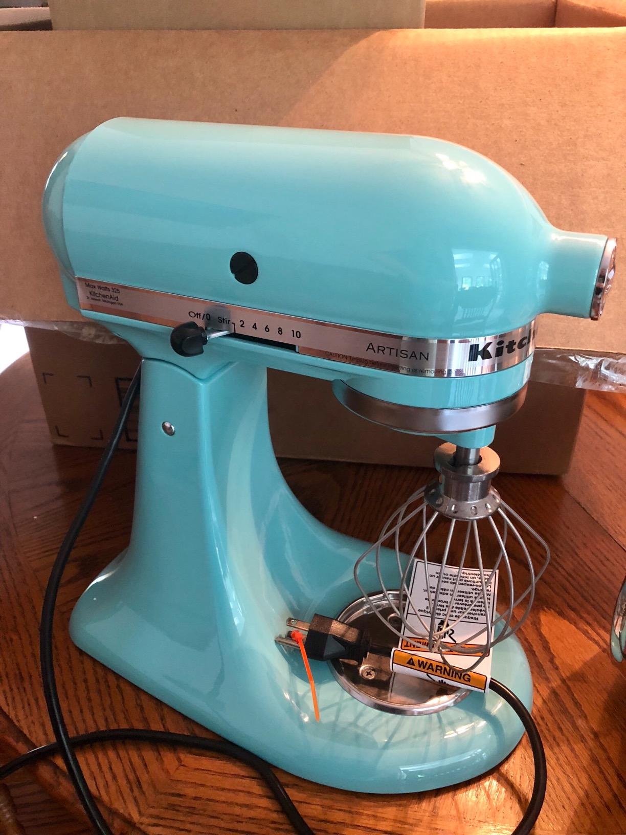 KitchenAid Artisan, 5-Qt Tilt Head Stand Mixer, KSM150PS, Almond Cream | Includes Pouring Shield for Mess-Free Mixing, 10 Speed Settings, Easily add Ingredients with the Tilt-Head Design customer photo 2
