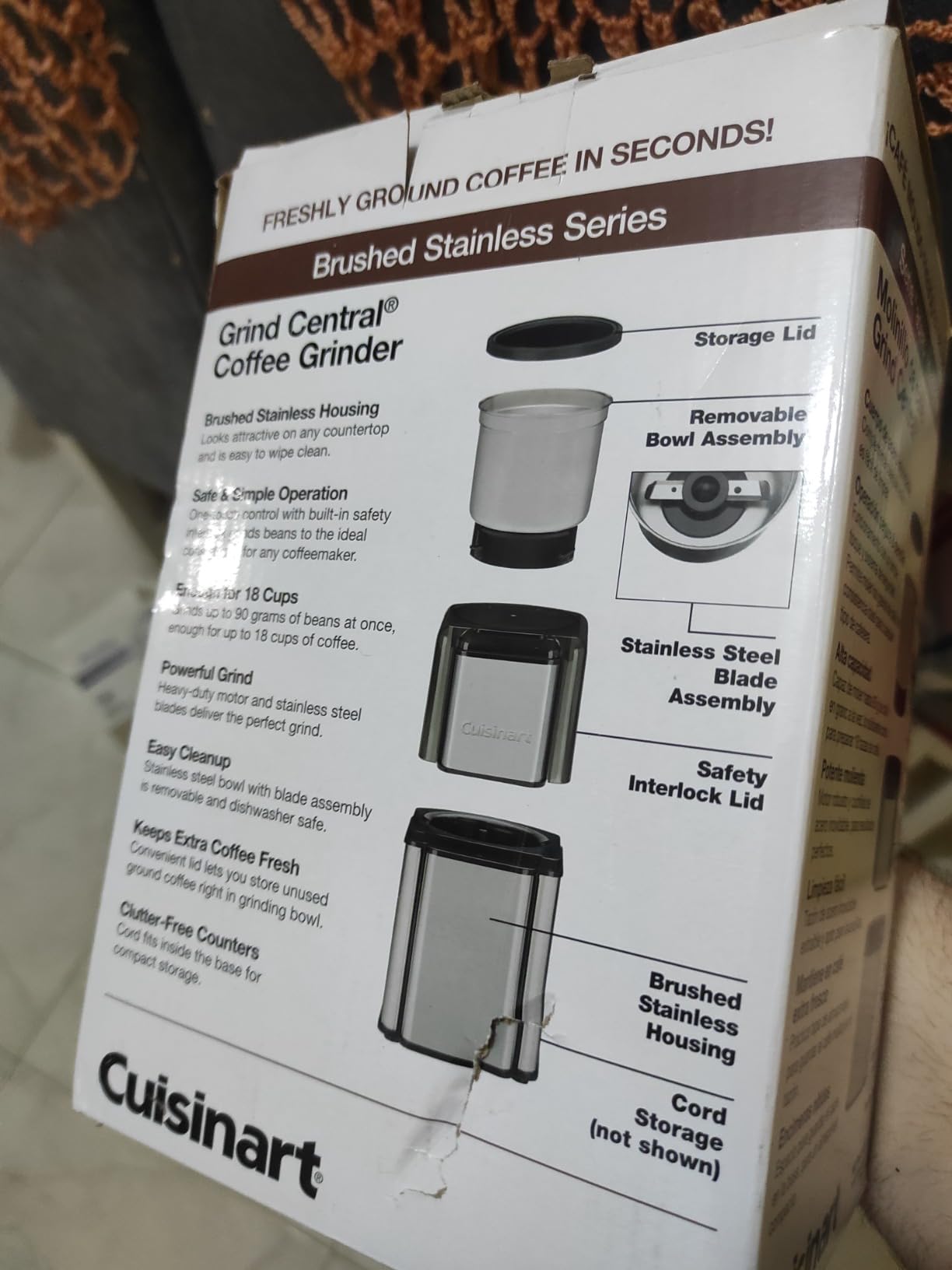 Cuisinart DCG-12BC Grind Central Coffee Grinder, Blade, Silver customer photo 1