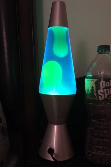 Lava Lite 2124 the Original 14.5-Inch Silver Base Lamp with Yellow Wax in Blue Liquid customer photo 1