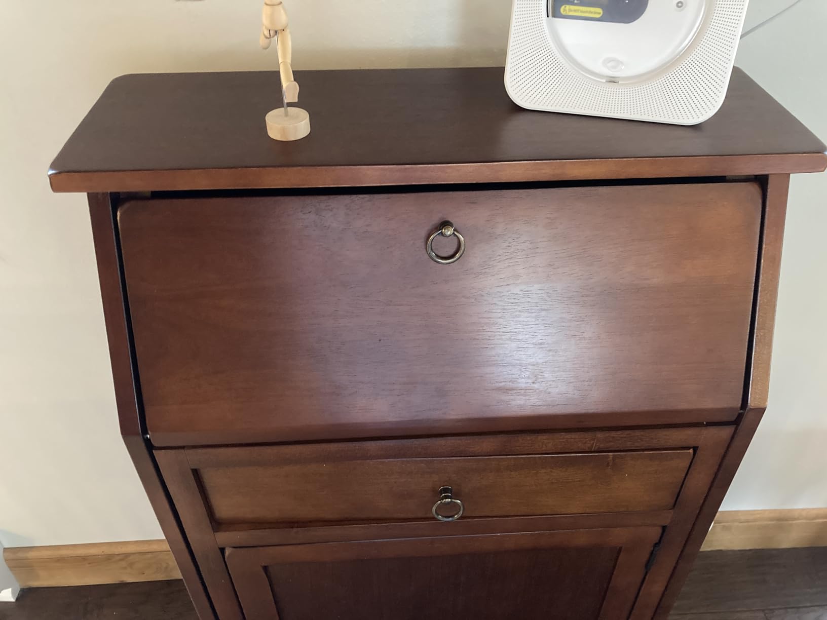 Winsome Regalia Secretary Desk, Antique Walnut | Small Writing & Work Desk for Home Office, Vanity for Bedroom, Sturdy Furniture for Students, Small Spaces, Dorms, Apartments customer photo 2
