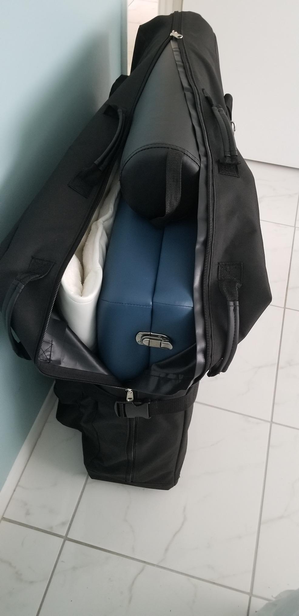 Master Massage Luggage Style Wheeled Massage Table Carrying Case 27” to 32” Width Folding Massage Table- Black customer photo 1