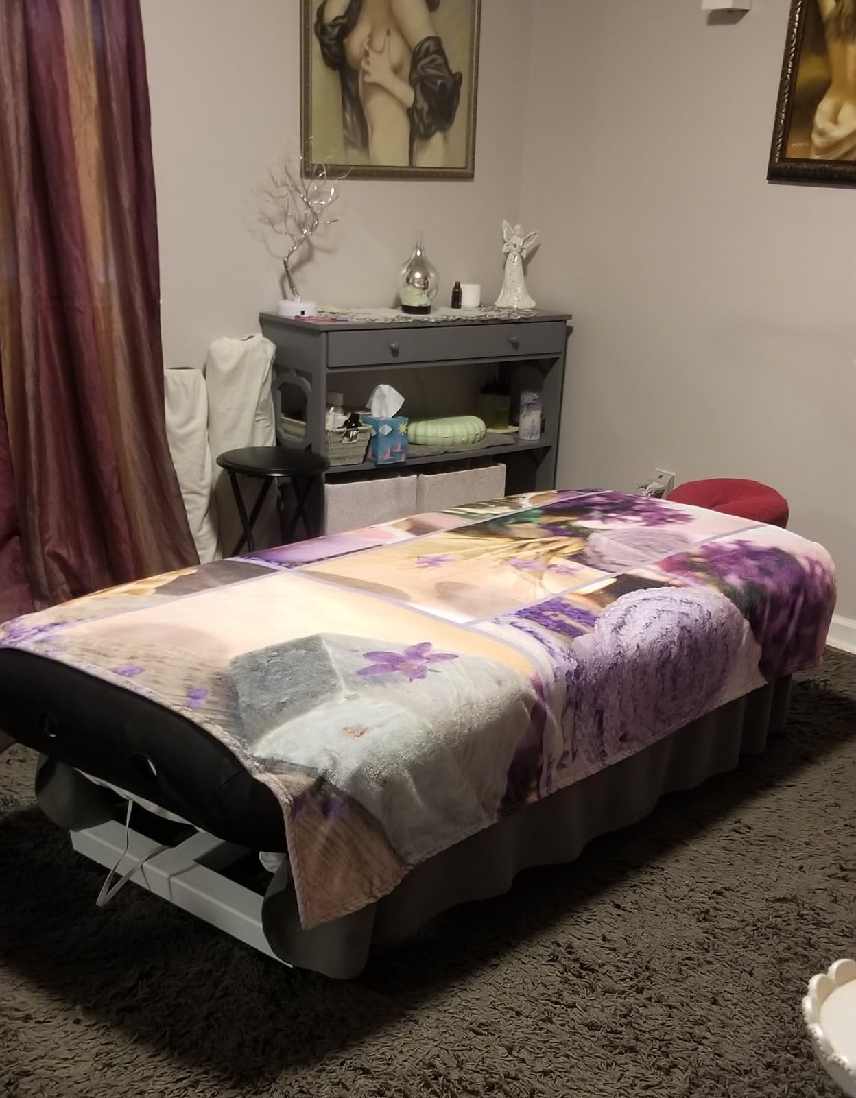 EarthLite Ellora Electric Lift Massage Table, Flat Table Top, Made in USA, 30