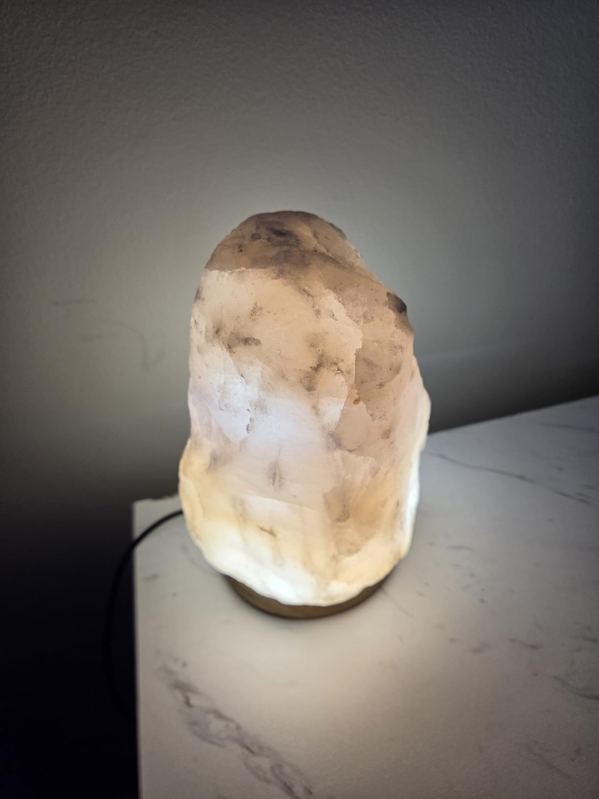 WBM Salt Lamp - USB Himalayan Salt Lamp with Touch Dimmer Control, Natural Pink Crystal, 5-7 lbs, Wooden Base, LED Bulb, Room Decor, Home Decor, Relaxation, Ambiance, Gift customer photo 2