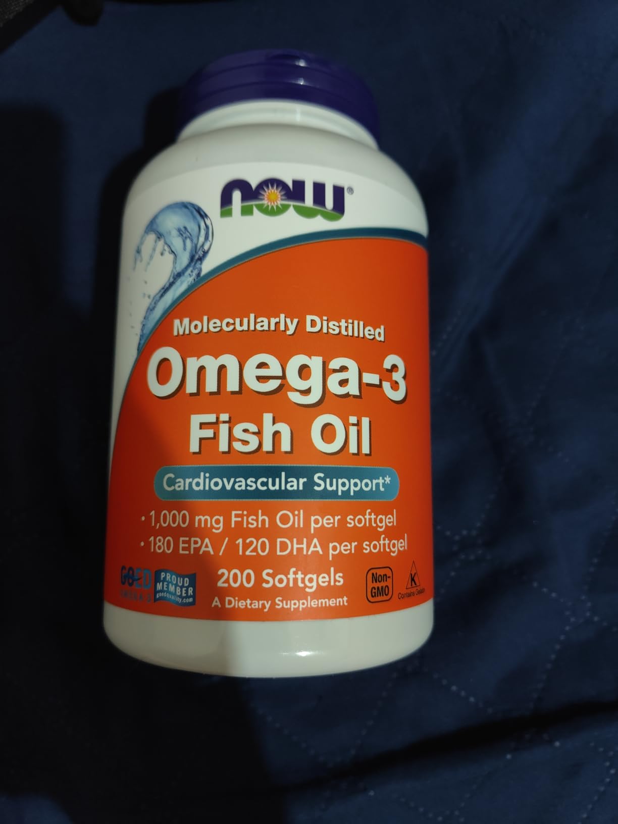 NOW Foods Supplements, Omega-3 180 EPA / 120 DHA, Molecularly Distilled, Cardiovascular Support, 200 Softgels customer photo 2