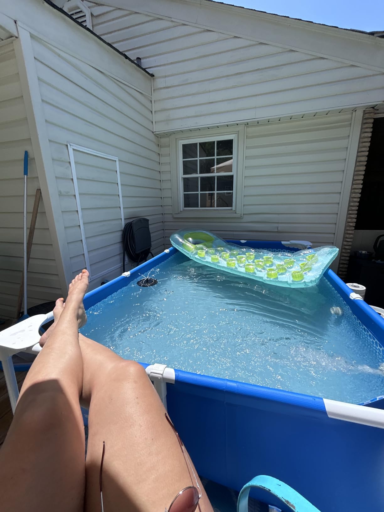 INTEX Metal Frame 9ft 10in x 6ft 6.75in x 29.5in Above Ground Swimming Pool | 28272EH -Pool Only (Pump Not Included) customer photo 1