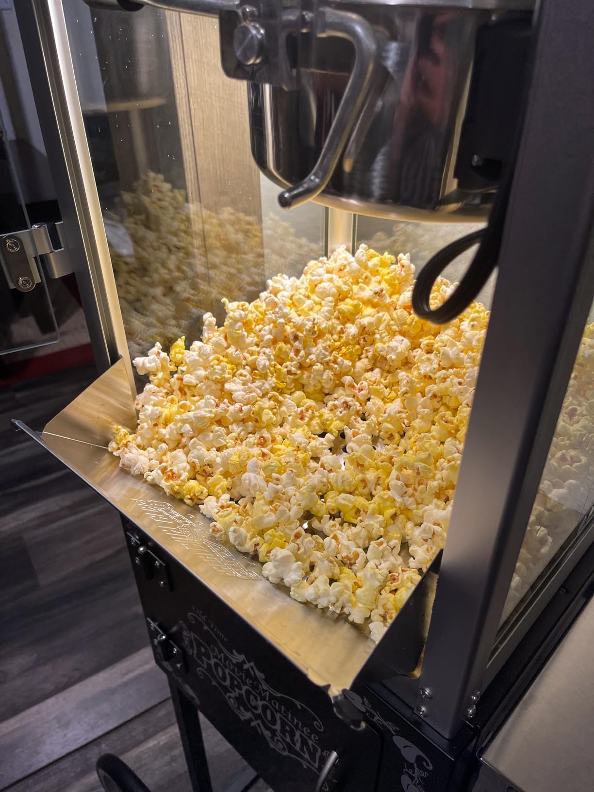 Matinee Popcorn Machine with Cart - 8oz Popper with Stainless-Steel Kettle, Warming Light, and Accessories by Great Northern Popcorn (Red) customer photo 1