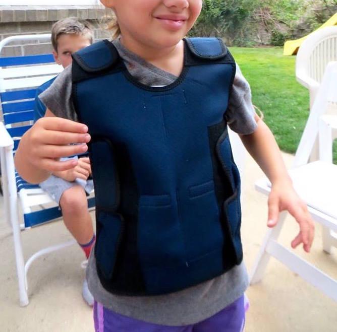 Fun and Function - Blue Weighted Compression Vest for Kids & Adults - Calming Sensory Compression Vest - Weighted Vest for Sensory Needs customer photo 2