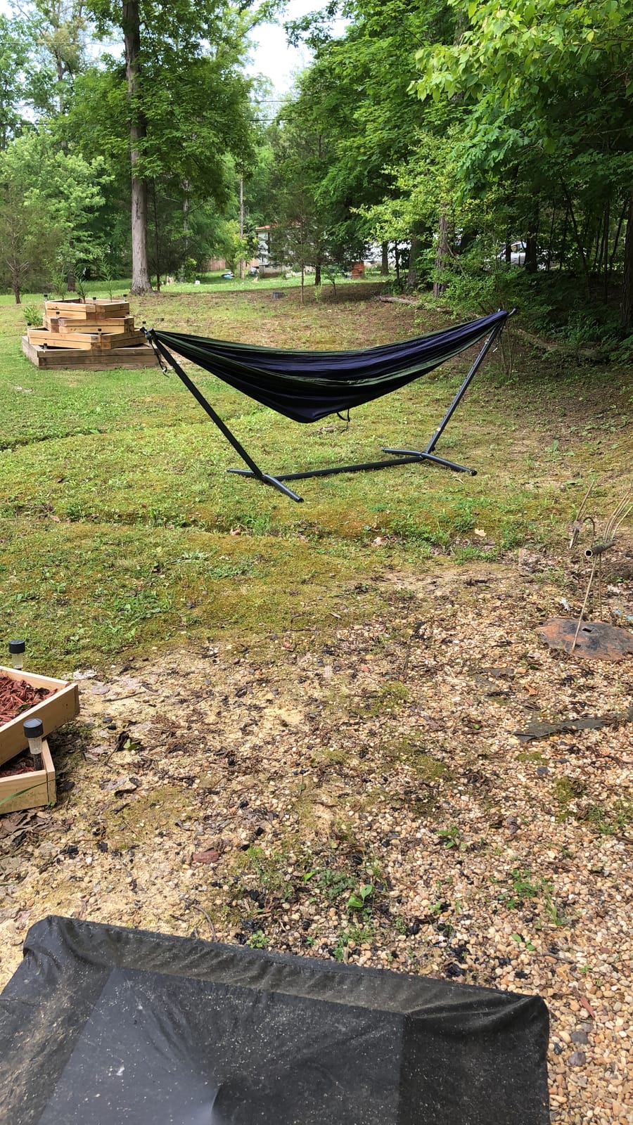 Vivere UHS9 Universal Space-Saving Steel Hammock Stand, 9-Feet, Charcoal customer photo 1