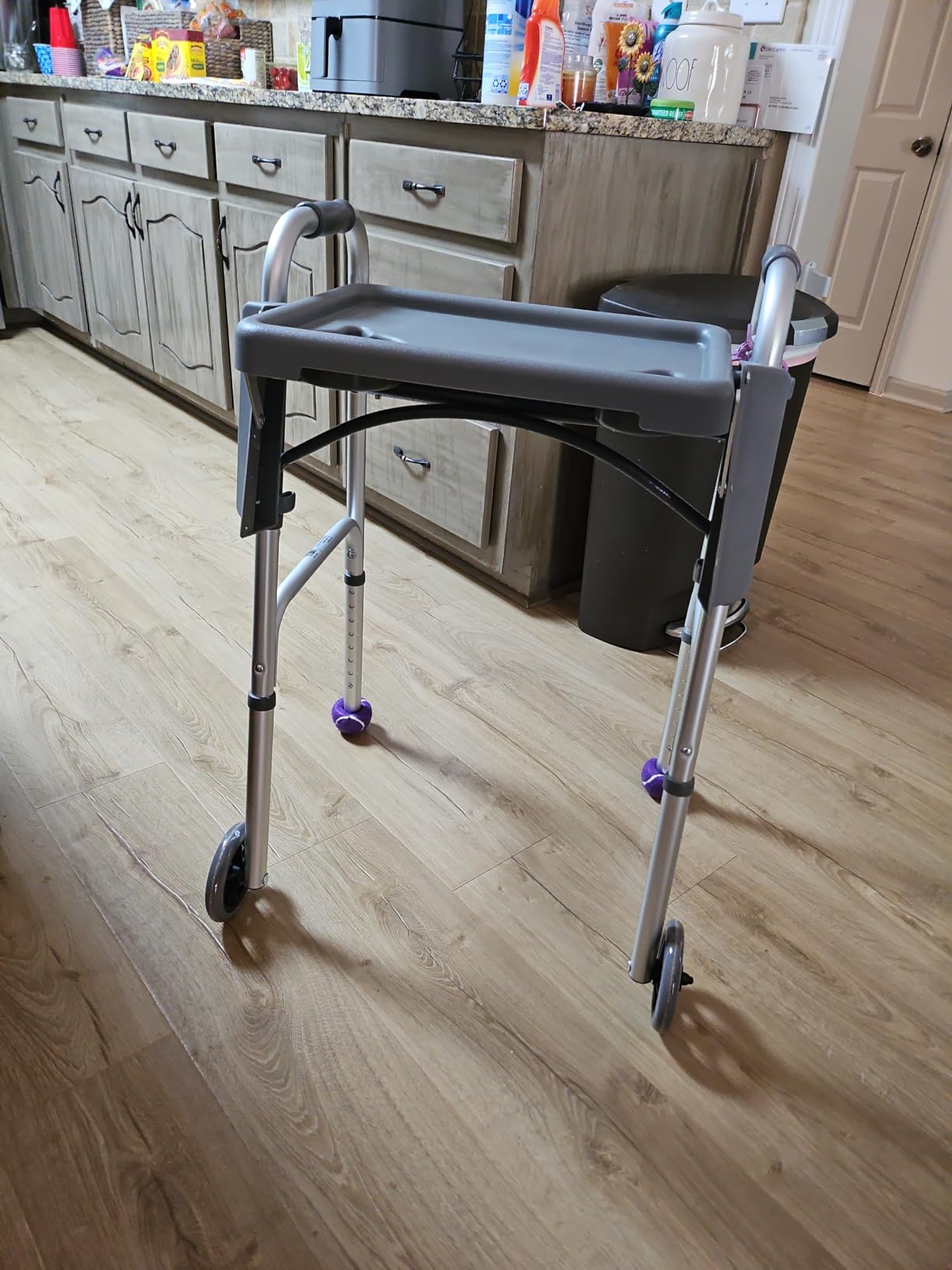 Drive Medical 10125 Walker Tray with Cup Holders, Gray customer photo 1