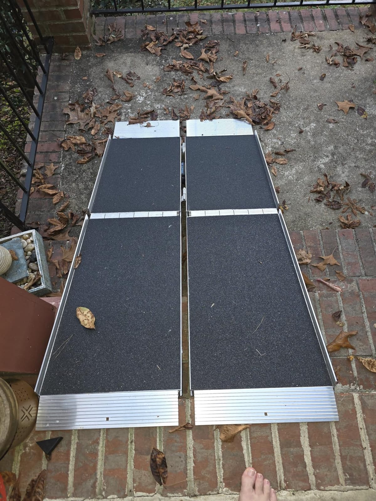 EZ-ACCESS Suitcase Trifold Wheelchair Ramp, Non Slip, 800 lb, Home, 8 ft | Portable Folding, Non Slip Applied Surface, Self-Adjusting Bottom Transition Plates, 800 Lb Capacity, Home Steps and Doorways customer photo 1