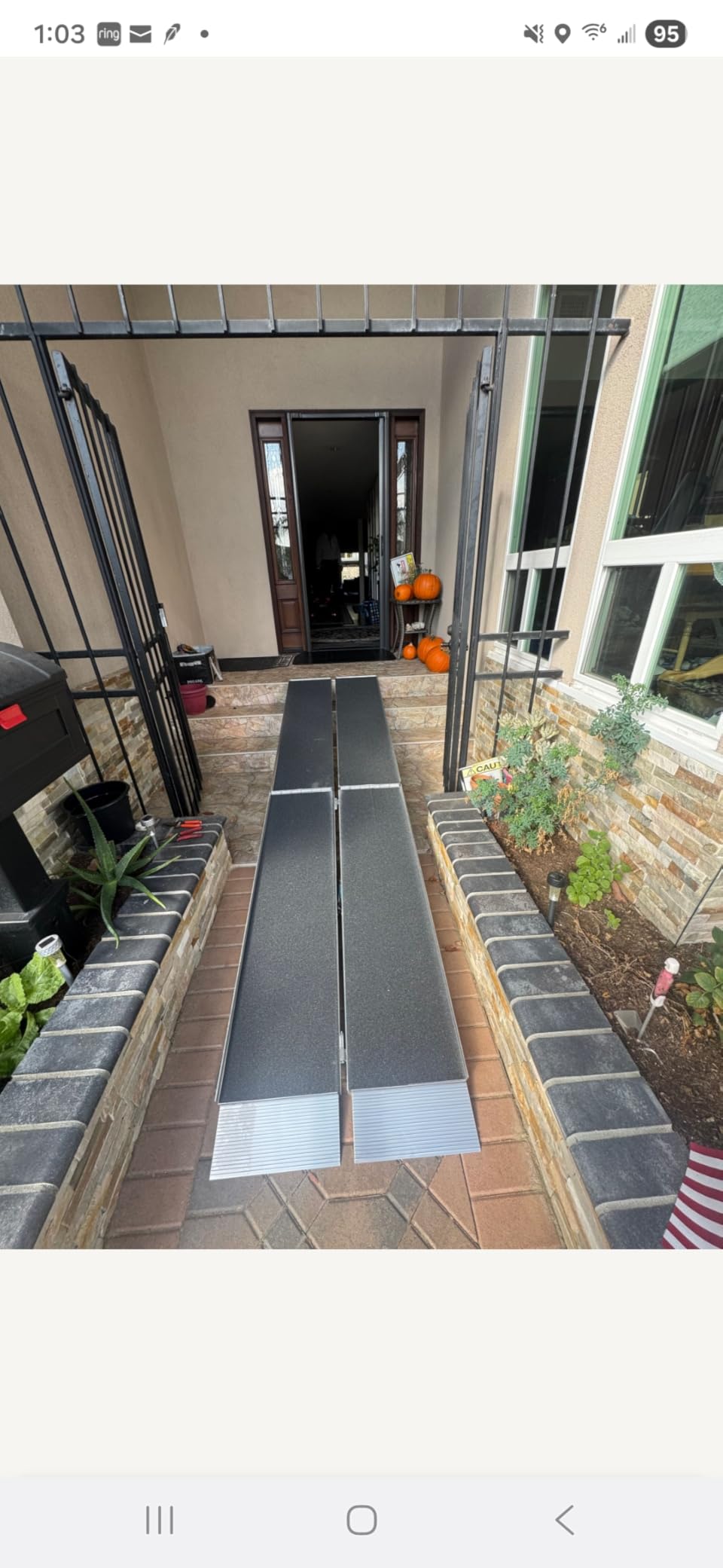 EZ-ACCESS Suitcase Trifold Wheelchair Ramp, Non Slip, 800 lb, Home, 8 ft | Portable Folding, Non Slip Applied Surface, Self-Adjusting Bottom Transition Plates, 800 Lb Capacity, Home Steps and Doorways customer photo 2