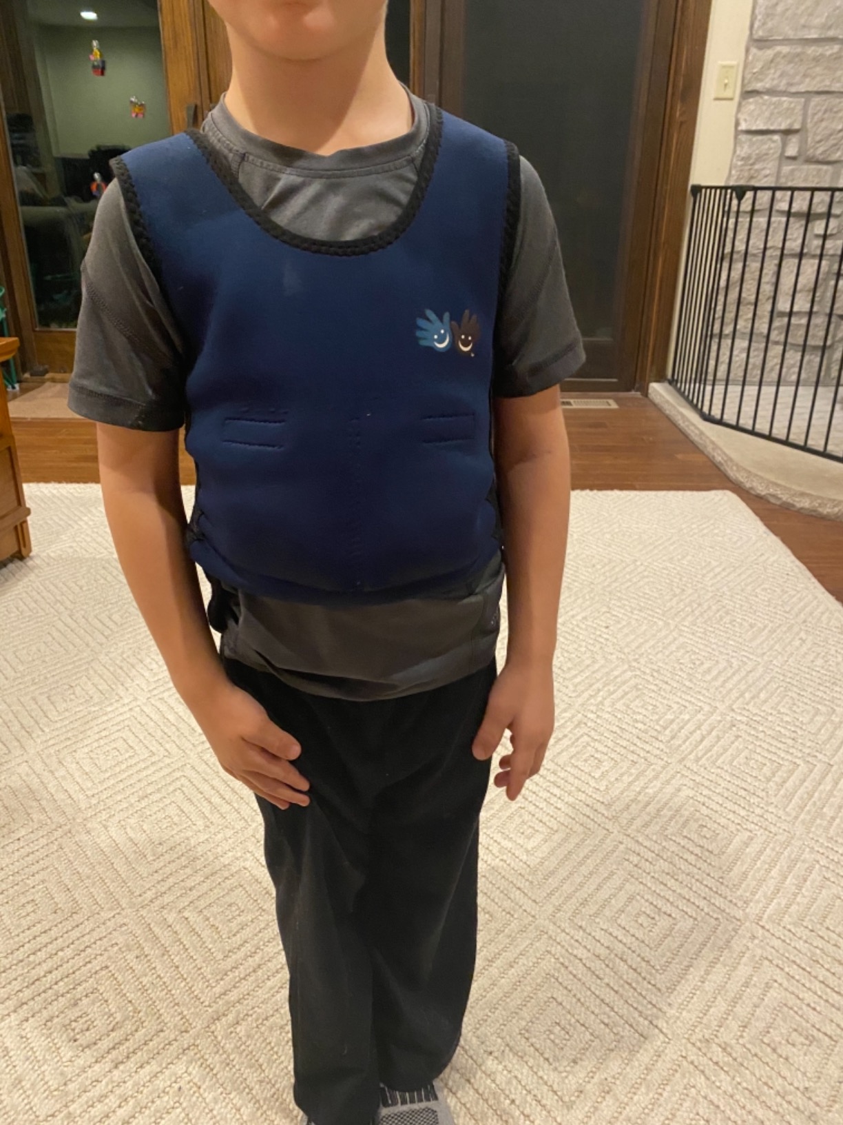 Blue Weighted Compression Vest for Kids & Adults - Calming Sensory Compression Vest for Kids - Weighted Vest for Sensory Needs - Toddlers, Kids, Teens & Adults Sizing customer photo 2