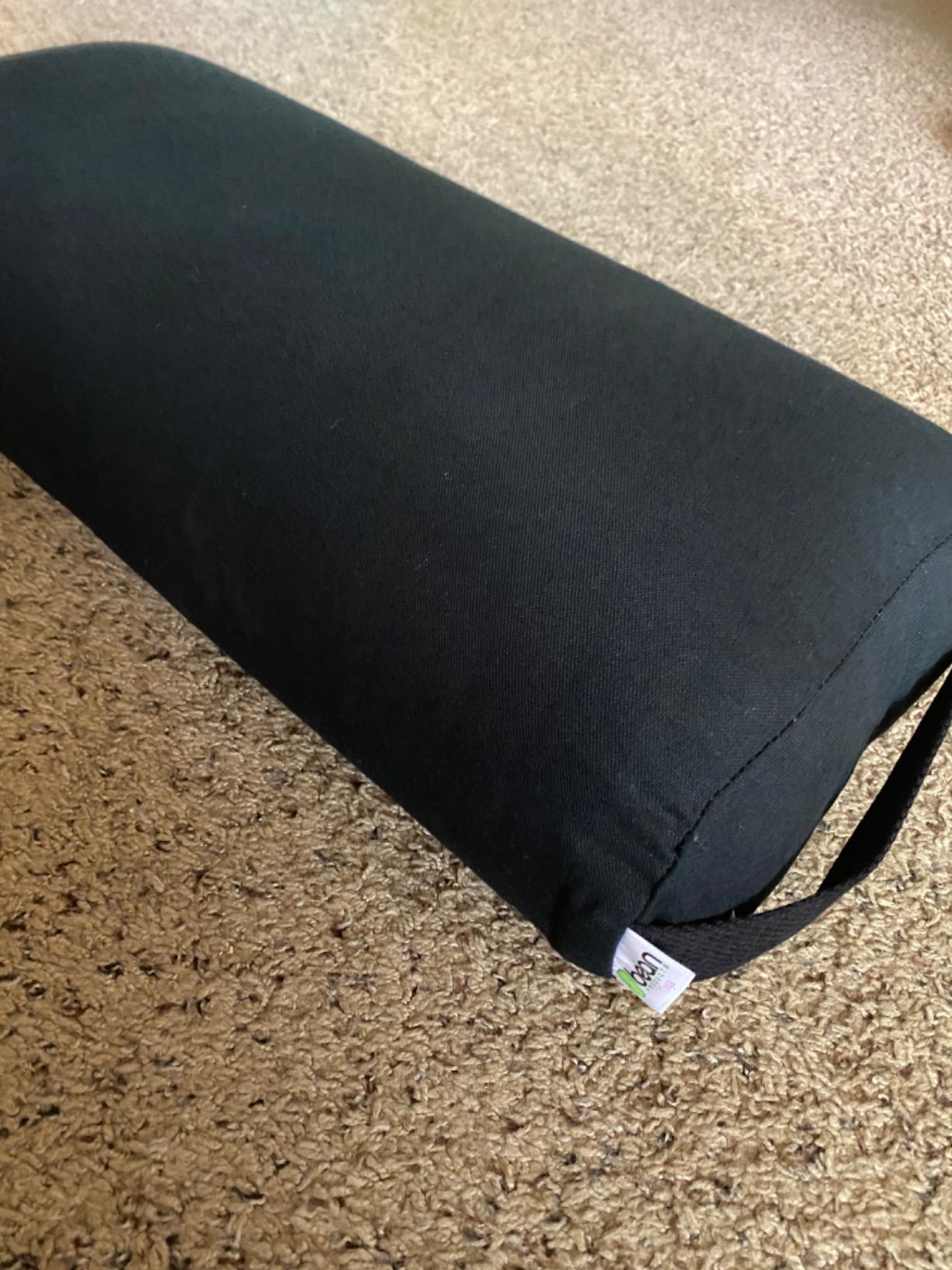 Bean Products Cotton Batting Yoga Bolster - Studio Grade Round or Rectangular Restorative Yoga Pillow for Pilates and Yin Practice - Soft Yet Firm Support with Cotton Cover - Made in The USA customer photo 2