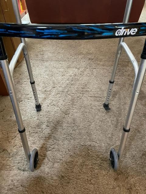Drive Medical Trigger Release Folding Walker with Contoured Hand Grips | Folding Walker Featuring Trigger Release Mechanism and Contoured Hand Grips for Easy Use Daily for Everyday Use customer photo 2