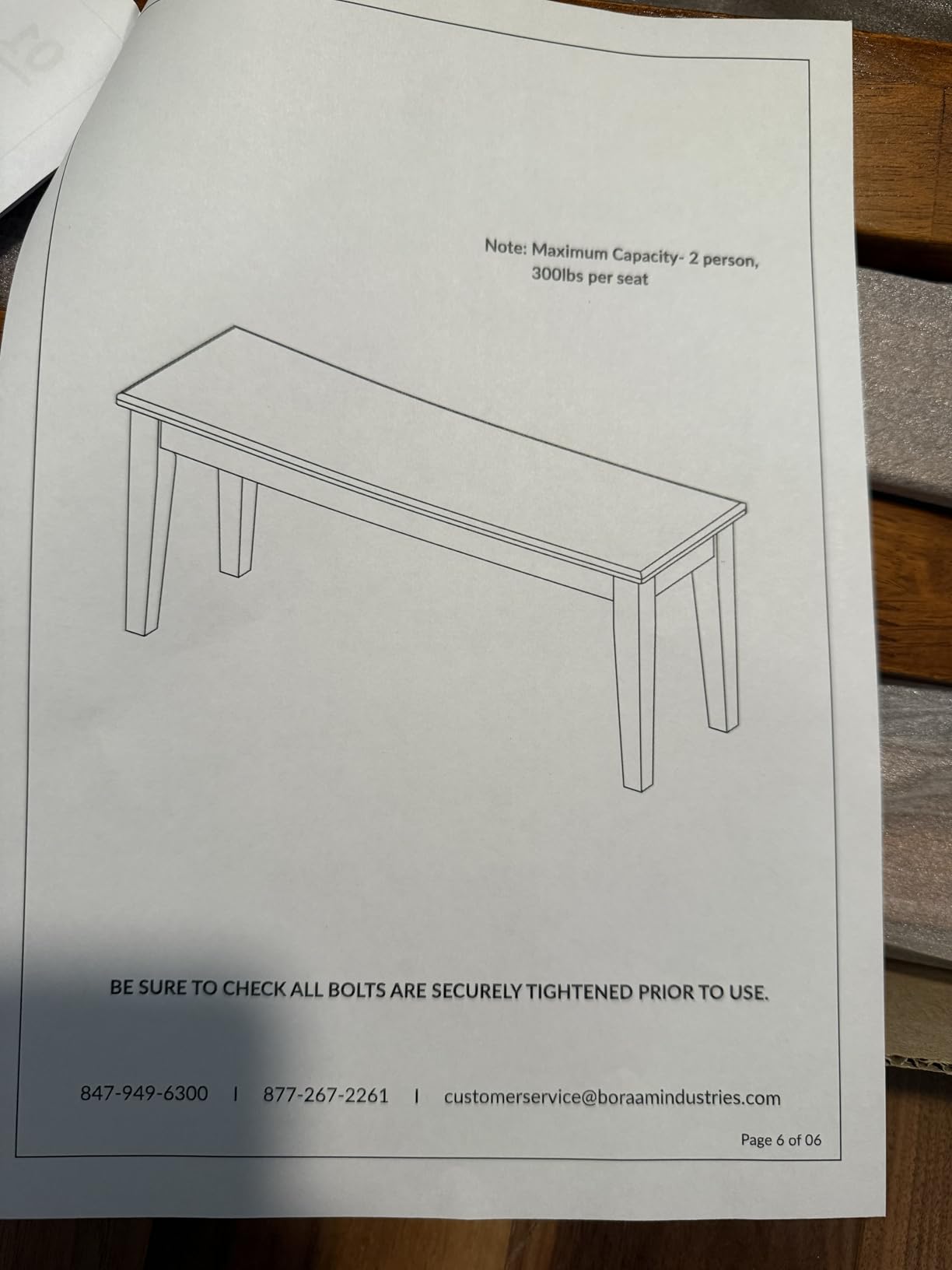 Boraam Shaker Bench, Oak 15 x 44 x 18 customer photo 1