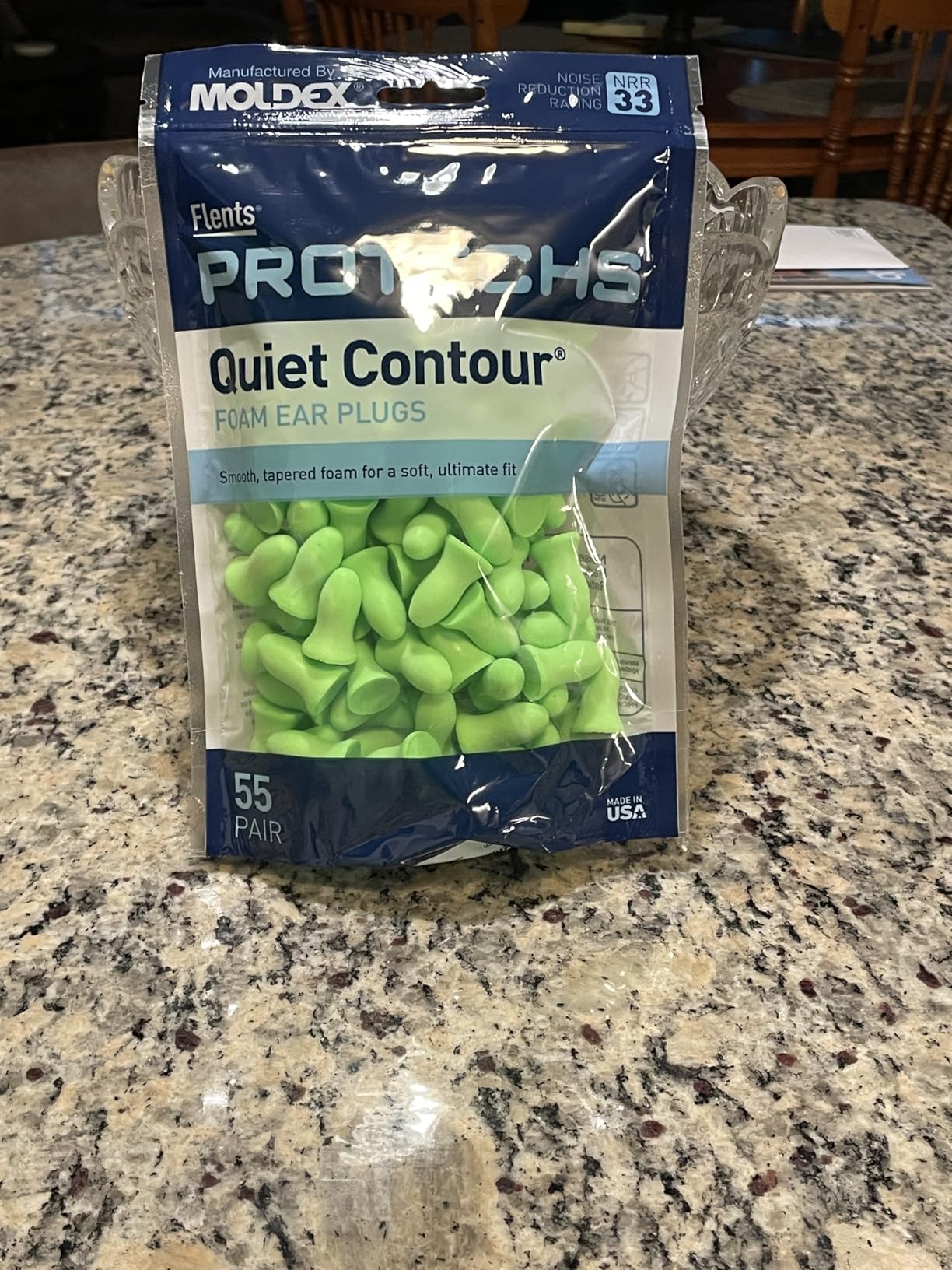 Flents Protechs Quiet Contour Foam Ear Plugs, NRR 33, 10 Pair, Green | Reusable Foam Ear Plugs for Sleeping, Snoring, Loud Noise, Traveling, Concerts, Construction, Studying, Work & Shooting customer photo 2
