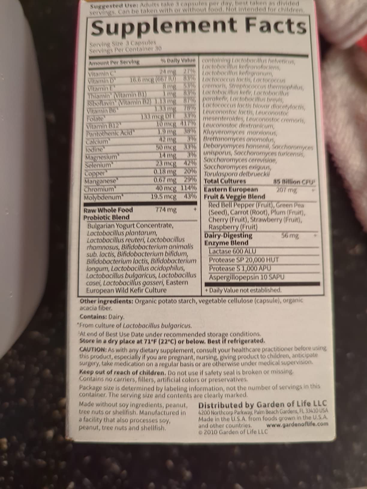 Garden of Life Raw Probiotics Women 50+, 85 Billion CFU, 1 Month Supply | 85 Billion Live Cultures - Probiotic Supplement with Bulgarian Yogurt & Eastern Europe Wild Kefir Culture customer photo 1