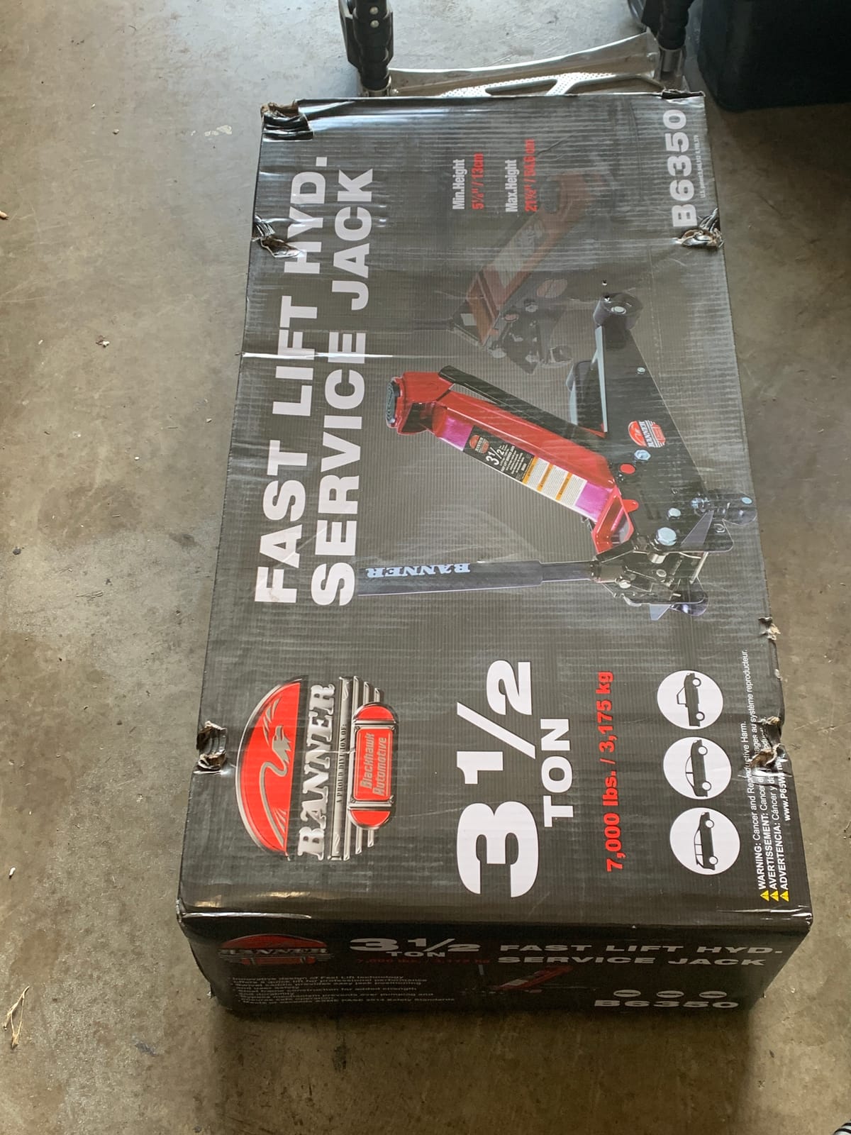 Blackhawk B6350 Black/Red Fast Lift Service Jack - 3.5 Ton Capacity customer photo 2