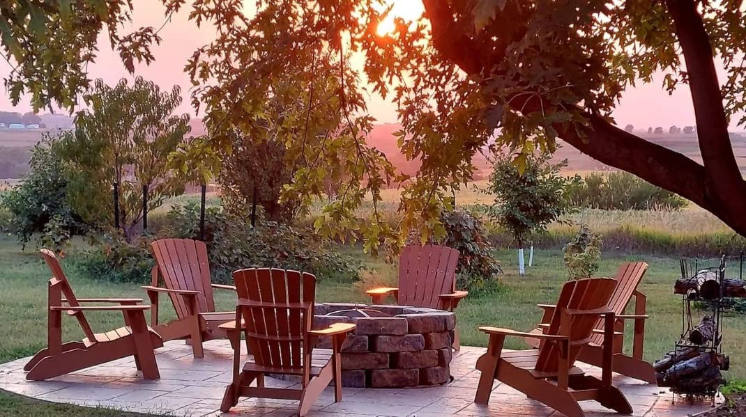 Faux-Wood Adirondack Chair, Weather-Resistant Polystyrene, UV-Protected, 300 lb Capacity, Low-Maintenance Outdoor Seating Furniture customer photo 1