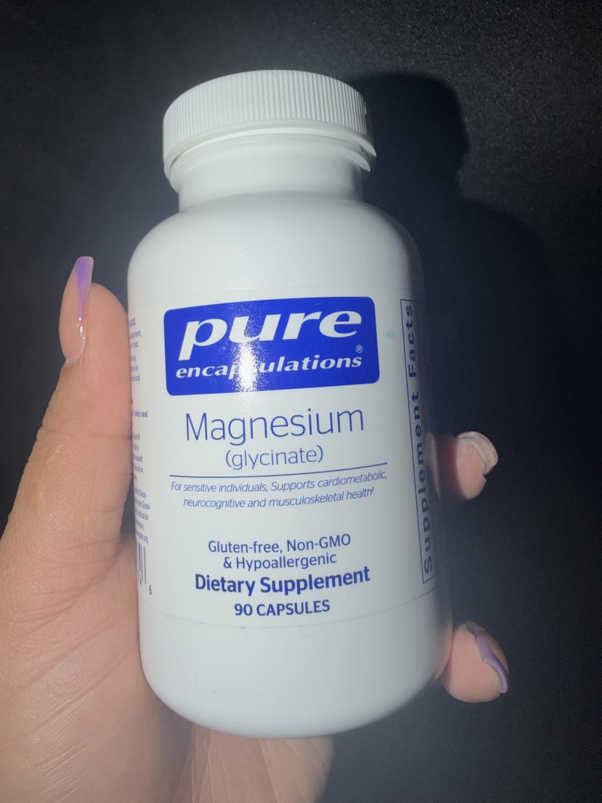 Pure Encapsulations Magnesium (Glycinate), 180 Capsules | Supplement to Support Stress Relief, Sleep, Heart Health, Nerves, Muscles, and Metabolism*, with Magnesium Glycinate customer photo 2