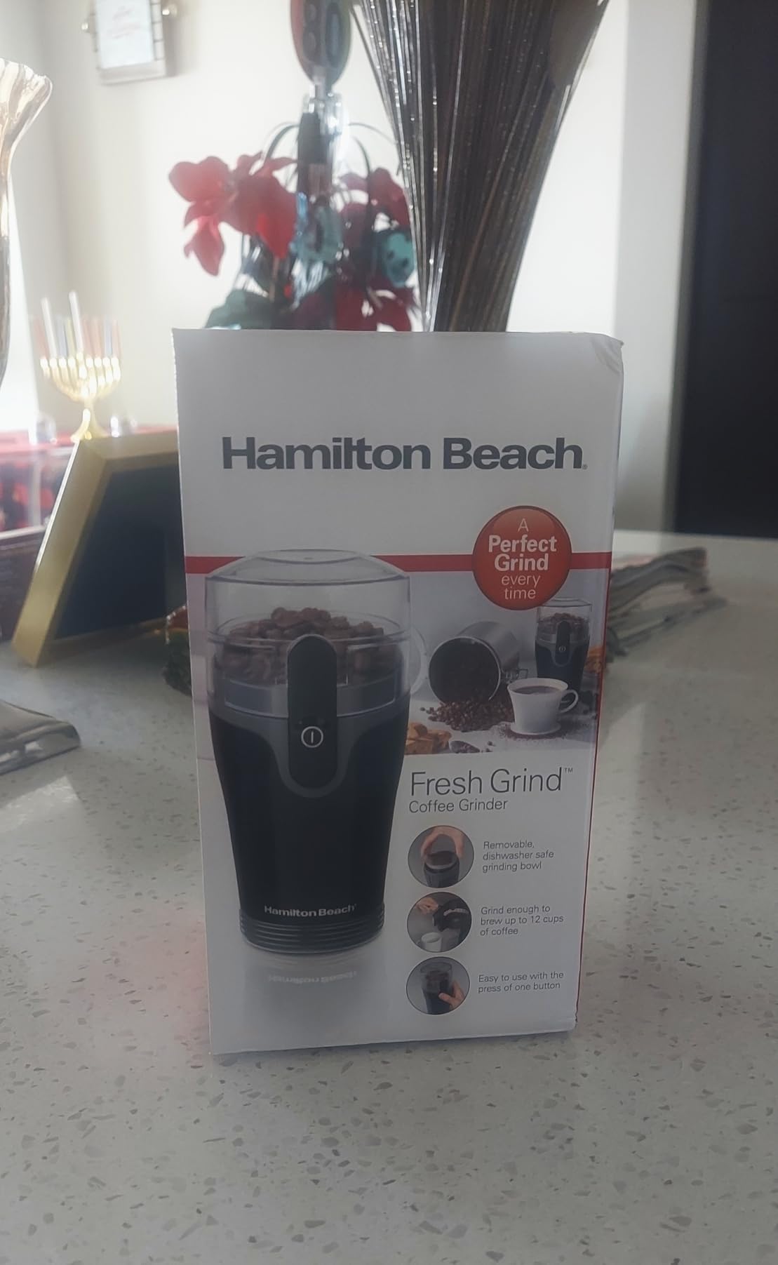 Hamilton Beach Fresh Grind Electric Coffee Grinder For Up To 12 Cups | Grinds Coffee Beans, Spices & More | Stainless Steel Blades | Easy-Clean Removable Chamber | Black | 80335RG customer photo 1