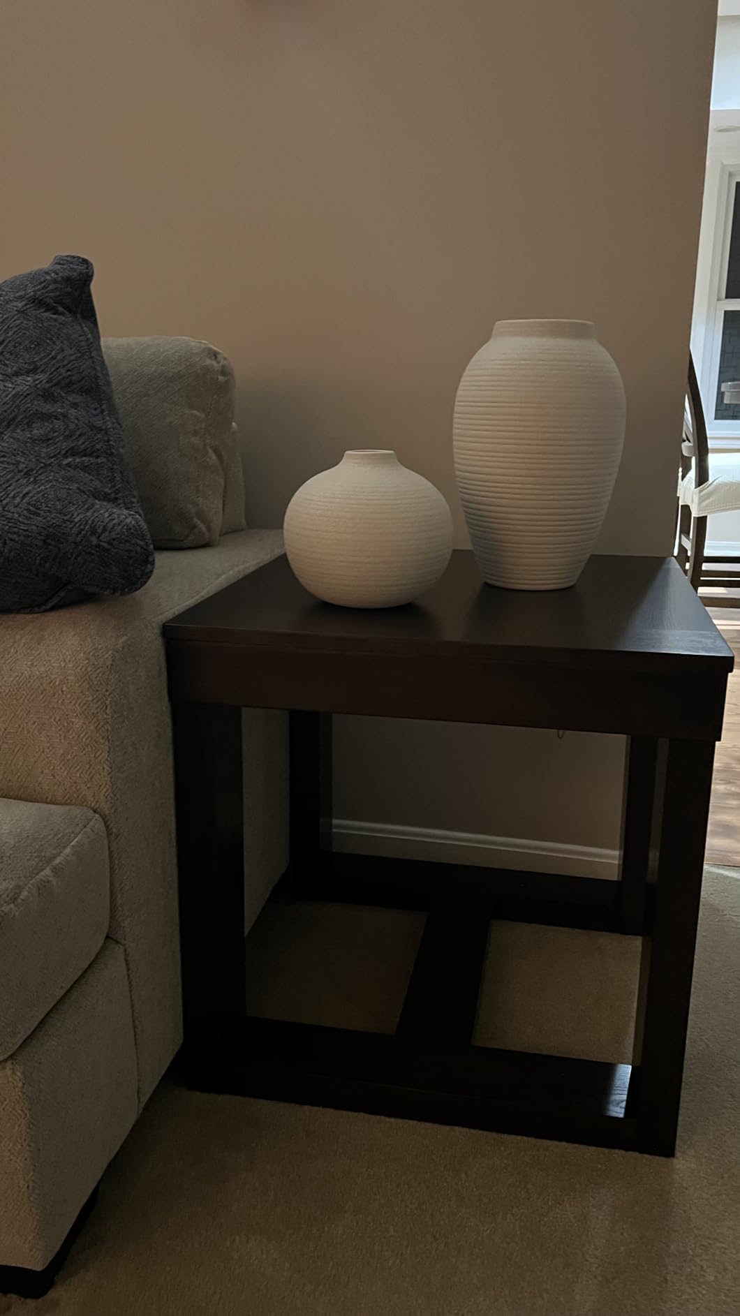 Signature Design by Ashley End Table, Oversized Square, Dark Brown | Watson Series Contemporary Sled Base customer photo 1