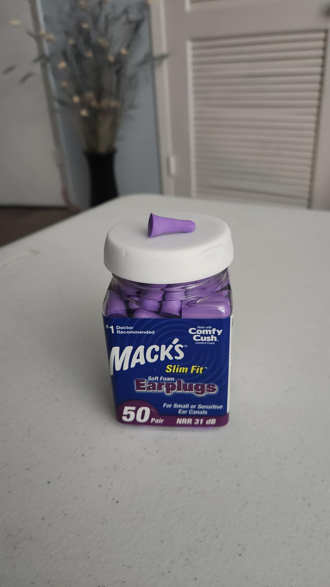 Mack's Slim Fit Soft Foam Earplugs, 50 Pair - Small Ear Plugs for Sleeping, Snoring, Traveling, Concerts, Shooting Sports & Power Tools | Made in USA customer photo 1