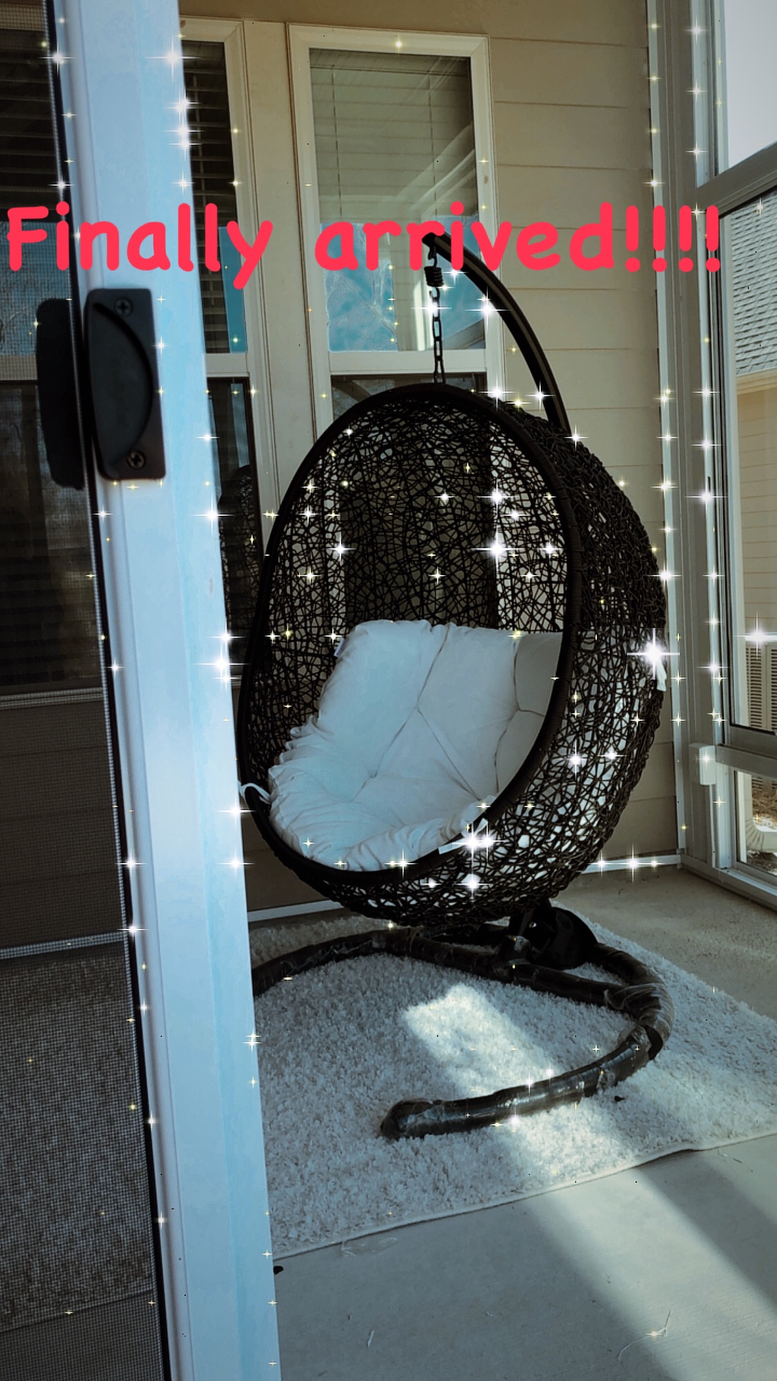 Modway Encase Wicker Rattan Outdoor Patio Porch Lounge Egg Swing Chair with Stand in White customer photo 1