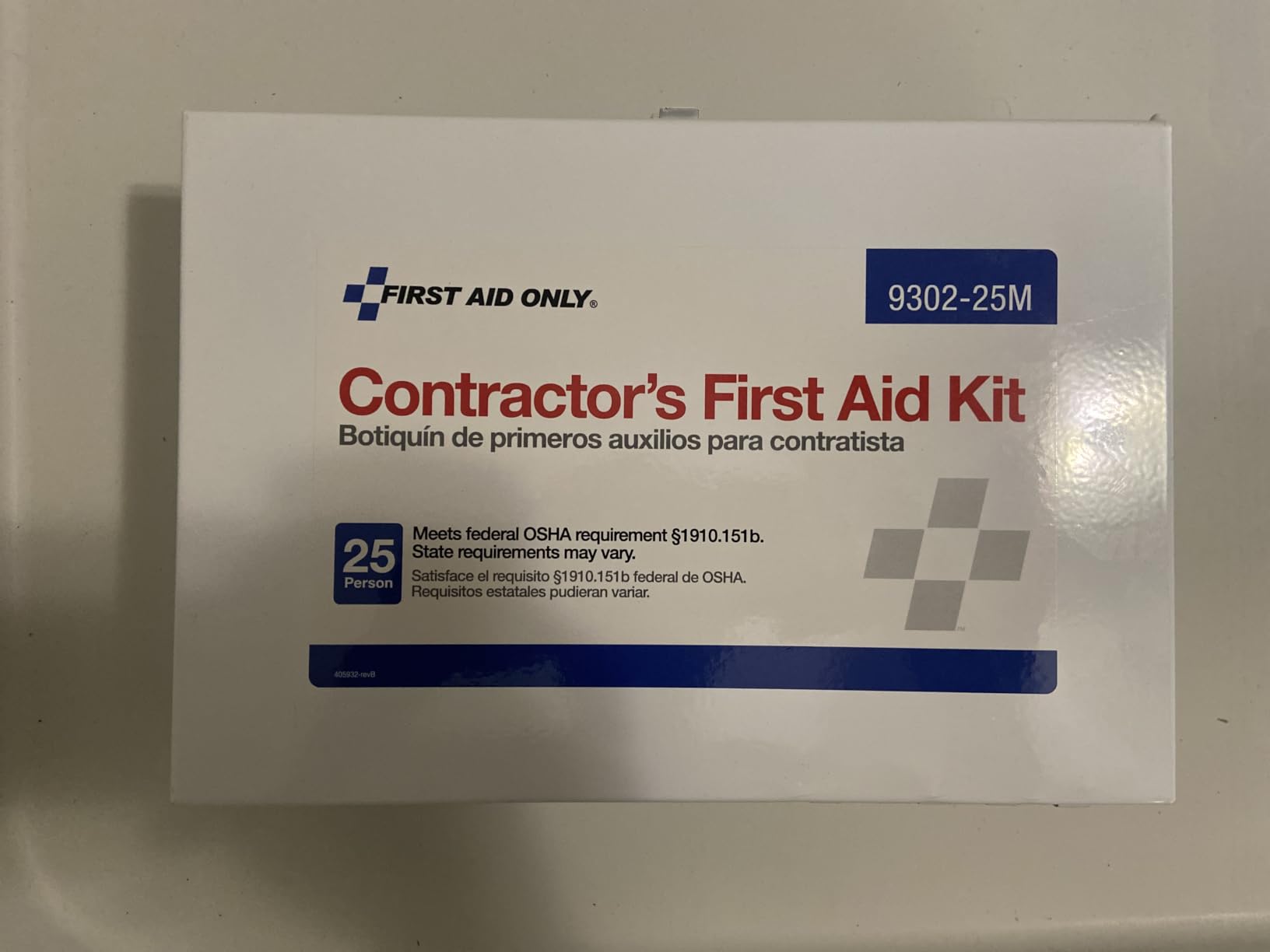 First Aid Only 9302-25M 25-Person Contractor's First Aid Kit for Home Renovation, Job Sites, and Construction Vehicles, 178 Pieces, White customer photo 2