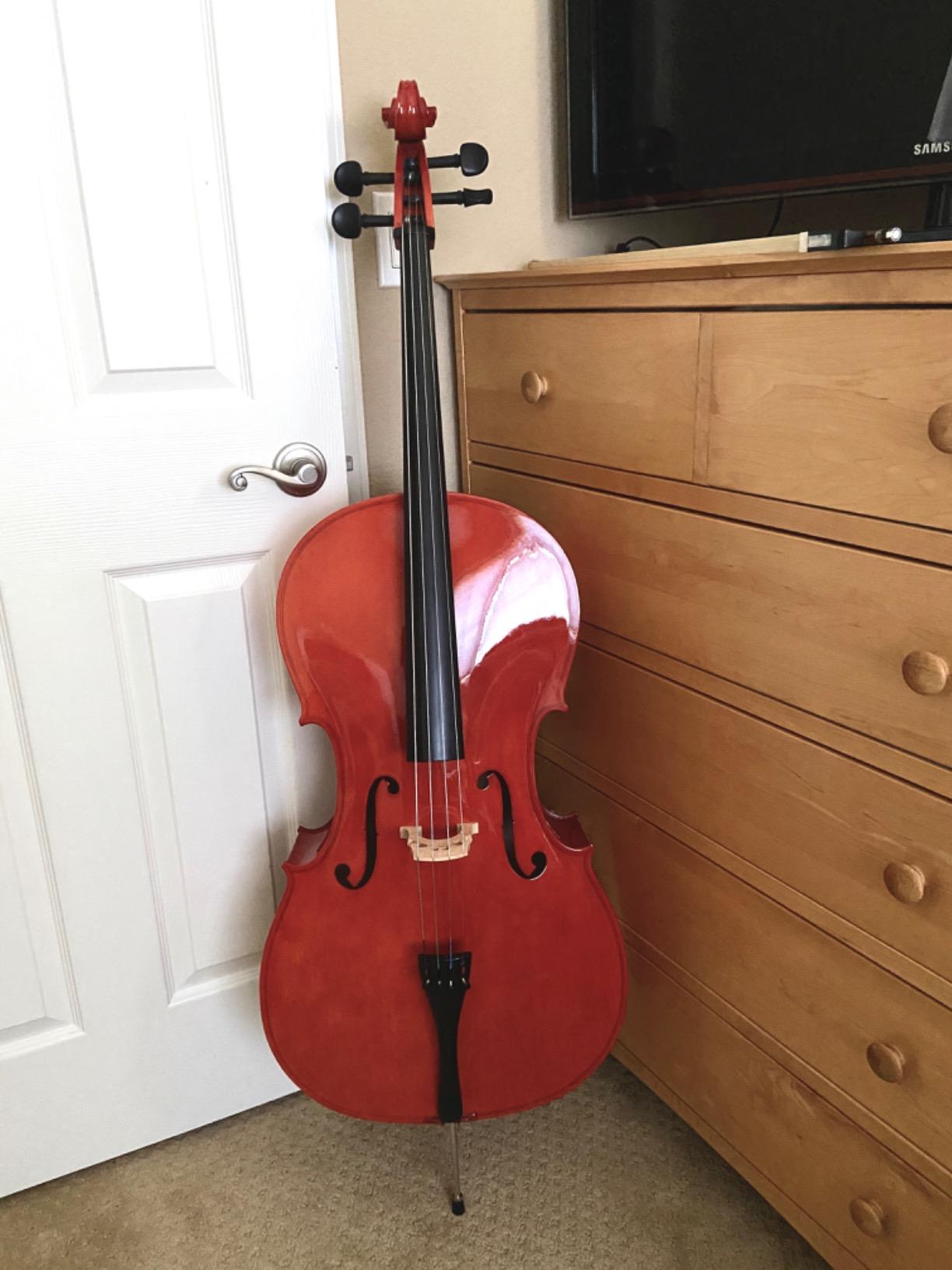Cecilio 4/4 Full Size Cello, Beginner Cello 4/4, Acoustic Cello Set with Portable Bag, Bow, Rosin, Stand, String Musical Instruments for School Orchestras, Performances customer photo 1