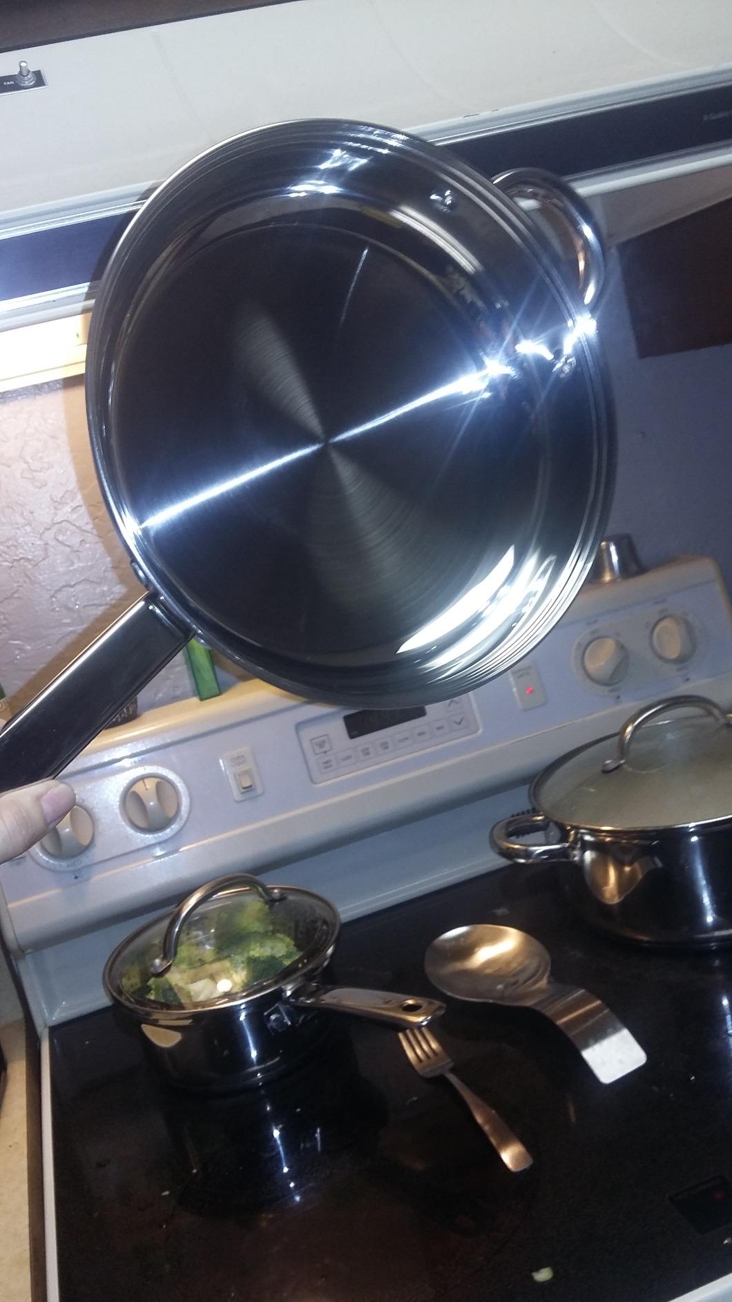 Cook N Home Kitchen Cookware Sets, 12-Piece Basic Stainless Steel Pots and Pans customer photo 2