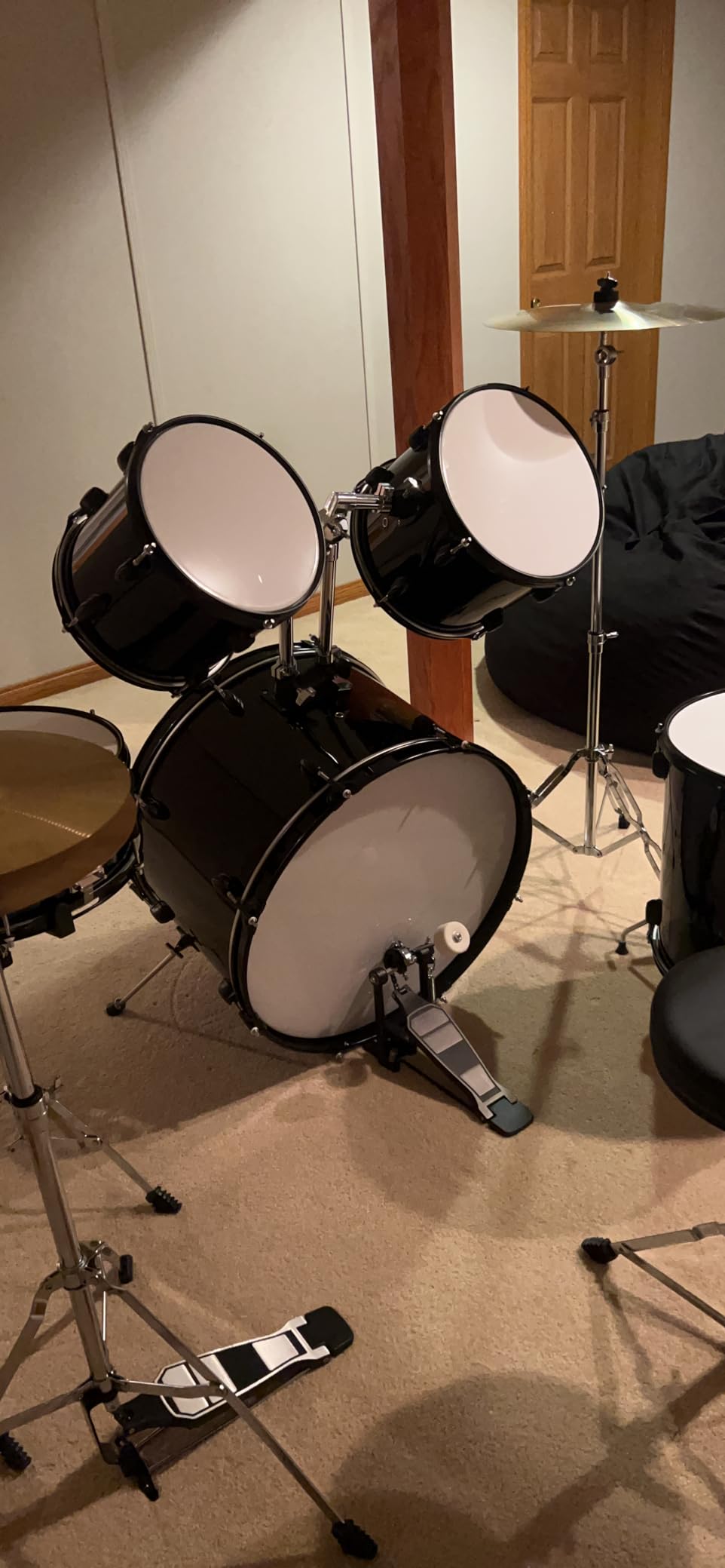 Best Choice Products 5-Piece Full Size Complete Adult Drum Set w/Cymbal Stands, Stool, Drum Pedal, Sticks, Floor Tom - Black customer photo 1