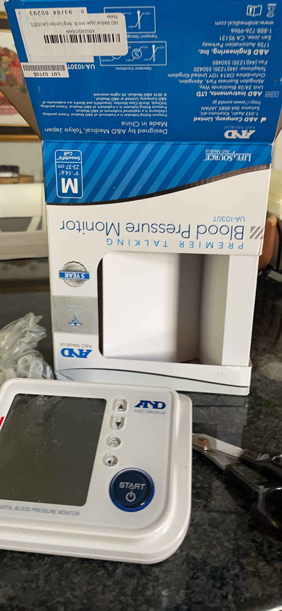 A&D Medical UA-1030T Talking Blood Pressure Monitor, Cuff 9.0-14.6