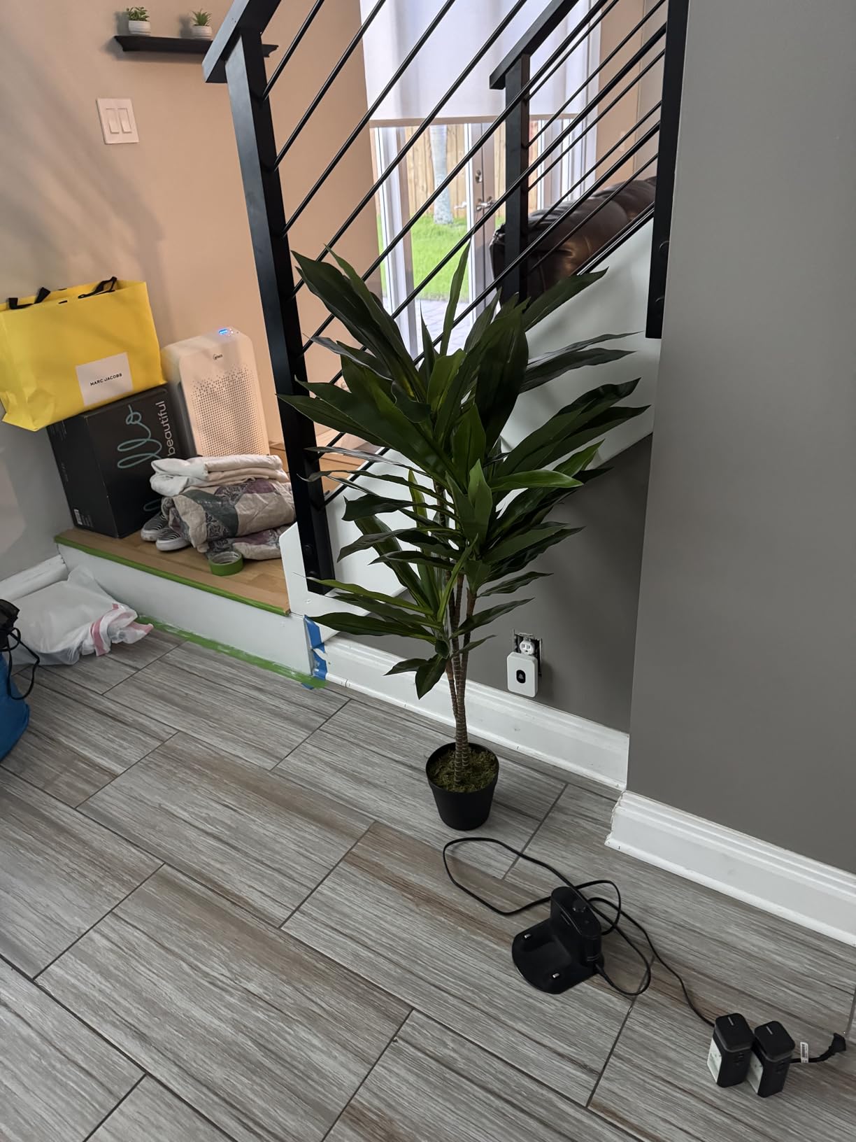 Nearly Natural 48 in Artificial Dracaena Real Touch Plant with Pot | Multi-Tonal Trunks, Large Indoor Silk Plant, Maintenance-Free, Living Room and Home Office Decor customer photo 1