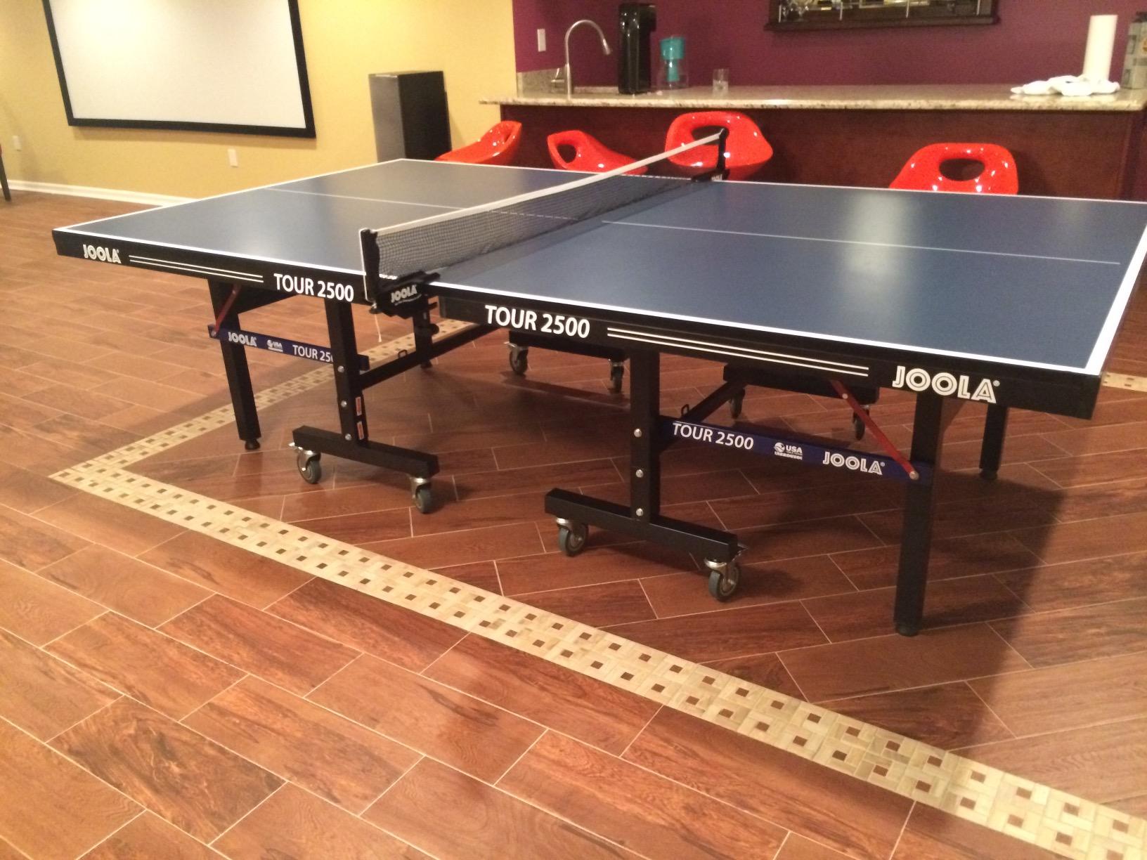 JOOLA Tour Indoor Ping Pong Table with Quick Clamp Table Tennis Net - 10 Minute Assembly - Foldable Indoor Surface with Single Player Playback Mode - Competition Grade MDF Top - Tournament Quality customer photo 1