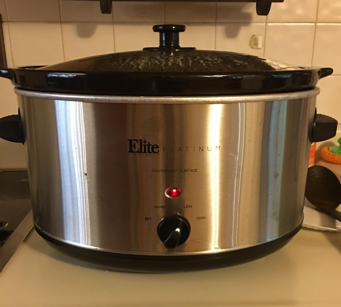 Elite Gourmet Stainless Steel Slow Cooker, Dishwasher-Safe with Tempered Glass Lid, Cool-Touch Handles, Removable Stoneware Pot, 8.5 Quart (MST-900V) customer photo 1