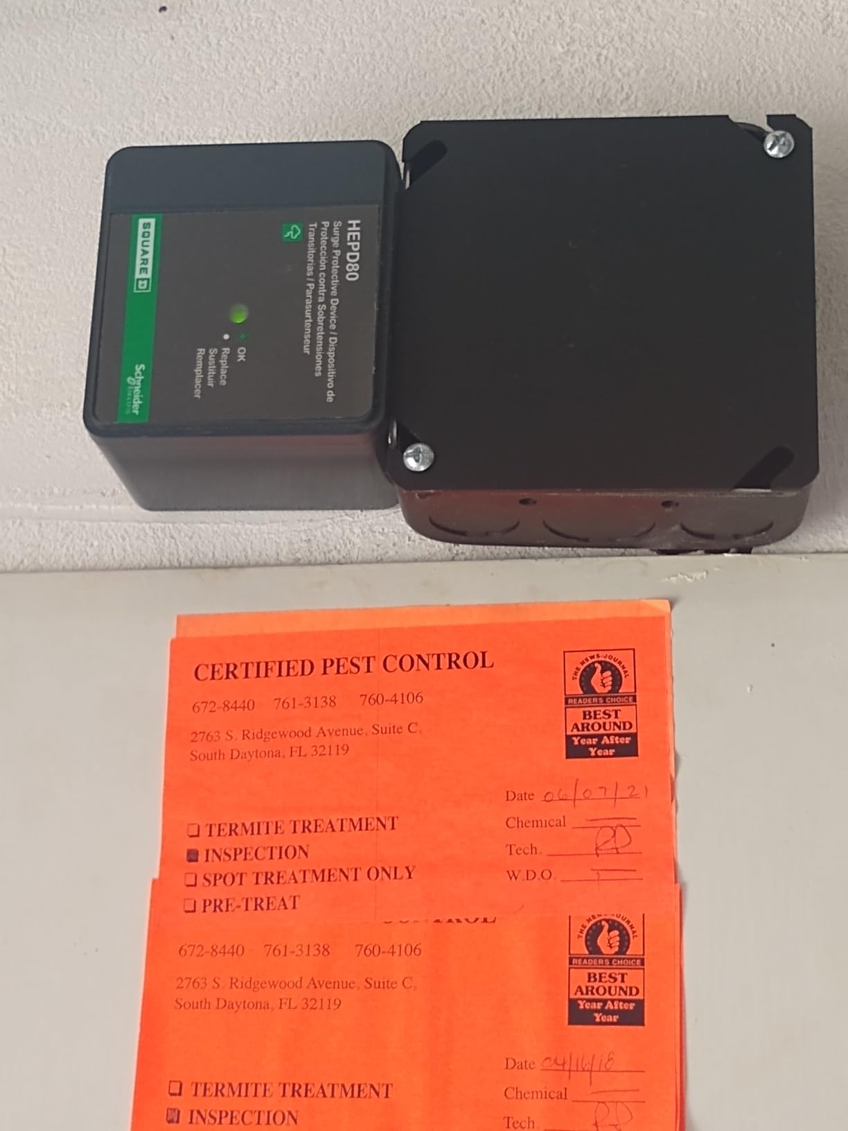 Square D HEPD80 Universal Whole House Surge Protection Device, 1-Phase, 3-Wire for 120/240V, 80kA customer photo 2