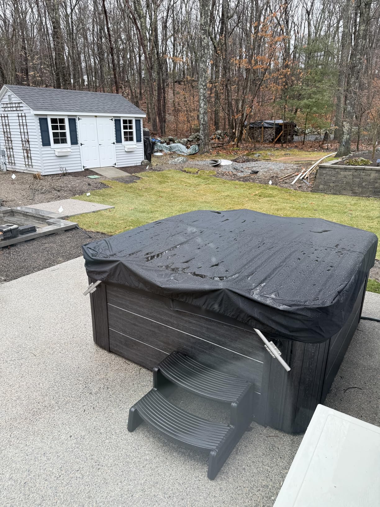 Covermates Classic Rectangular Hot Tub Cover - 92W x 82D x 14H, Green | Water-resistant protection, 12-gauge vinyl, elastic hem, 2-year warranty customer photo 1