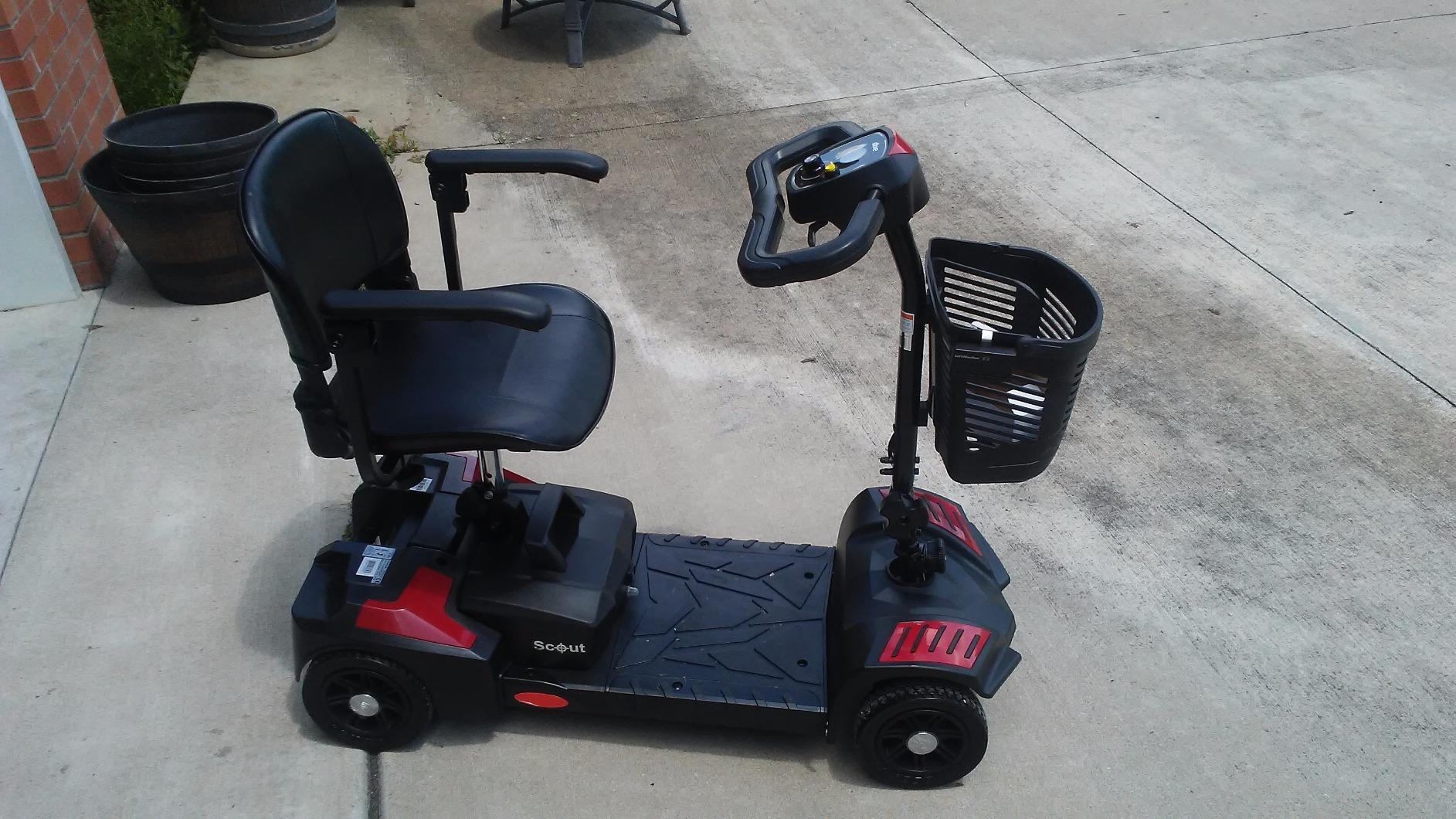 Drive Medical Scout Compact Travel Power Scooter, 4 Wheel Design | Compact Travel Power Scooter Offers Lightweight, 4 Wheel Design for Convenient On-the-Go Daily Mobility customer photo 1