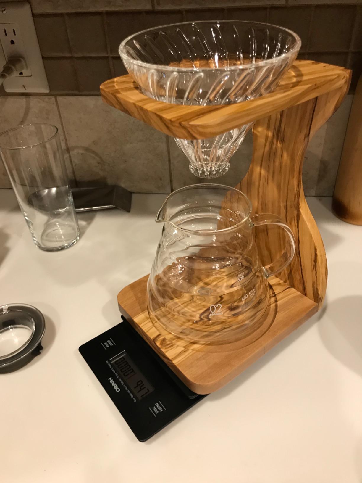 Hario V60 Olive Wood Pour Over Stand Set customer photo 1