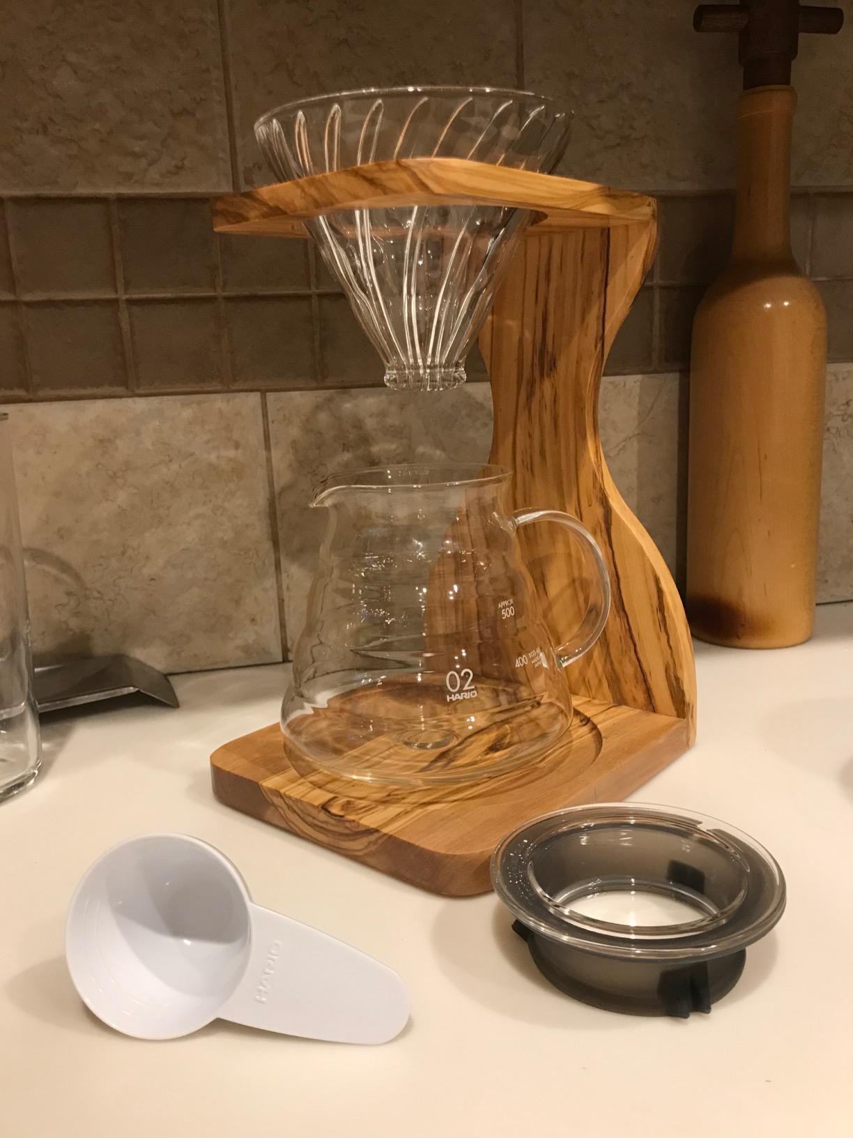 Hario V60 Olive Wood Pour Over Stand Set customer photo 2