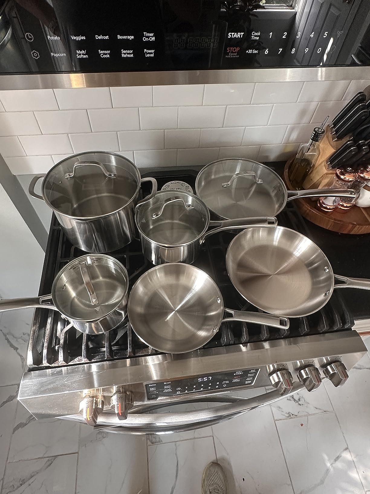 Calphalon Classic Stainless Steel Cookware Set, 10-Piece, Impact-Bonded Aluminum Base customer photo 2