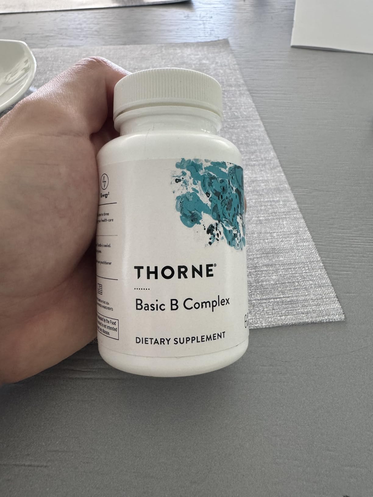 Thorne Basic B Complex, 8 Active B Vitamins & Choline, 60 Capsules customer photo 2