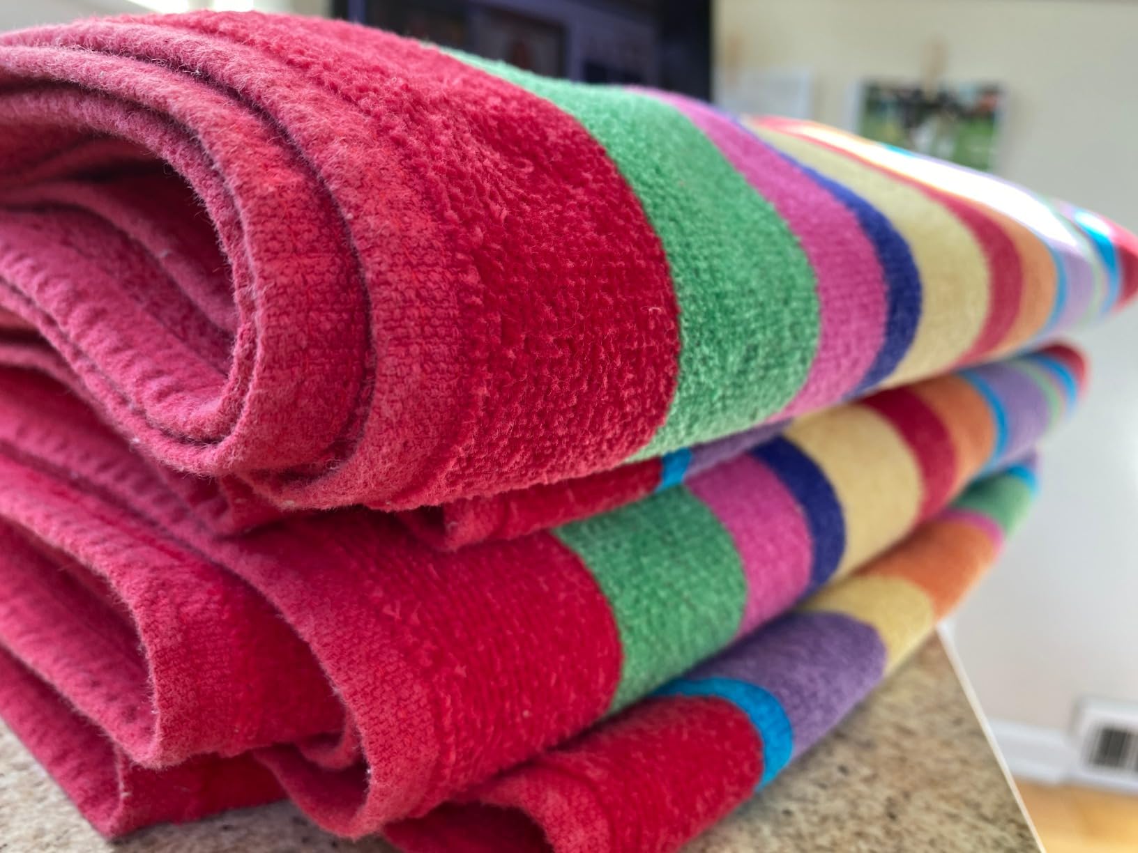 COTTON CRAFT Oversized XL Beach Towels - 39 x 68 inches - 2 Pack | Big & Huge Plush Soft Absorbent Quick Dry Luxury 450 GSM Jacquard Terry Velour 100% Cotton Bath Pool Towel - Blue Tiles customer photo 2